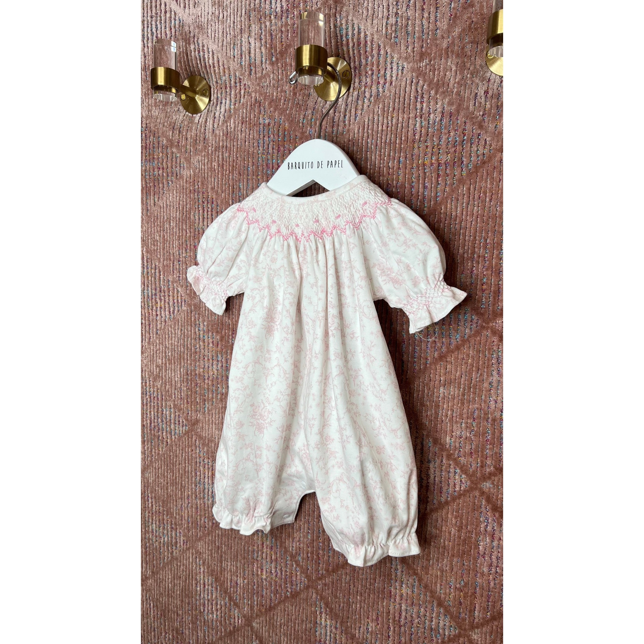 Penelope Pink Pima Smocked Romper