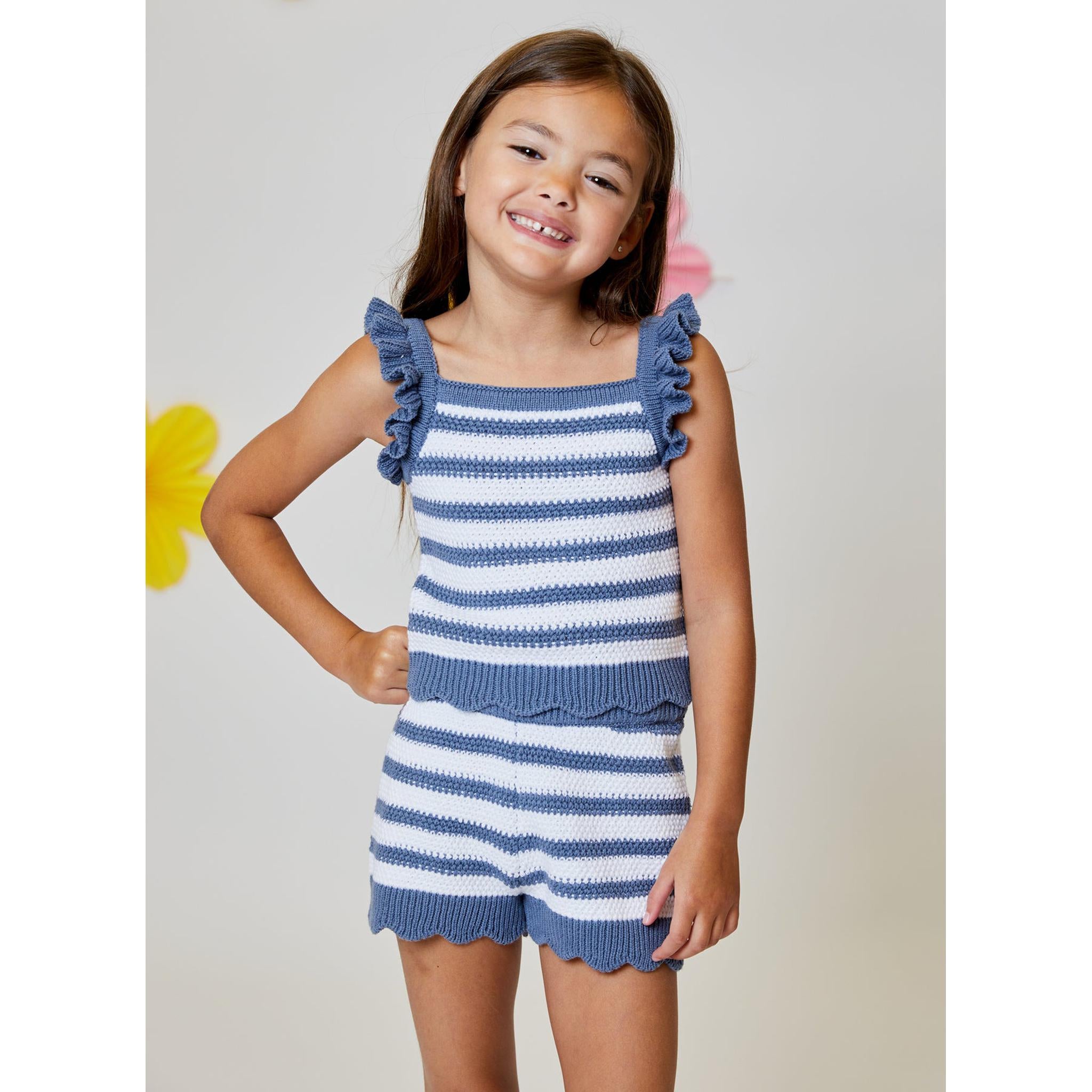 Blue Stripes Crochet Set