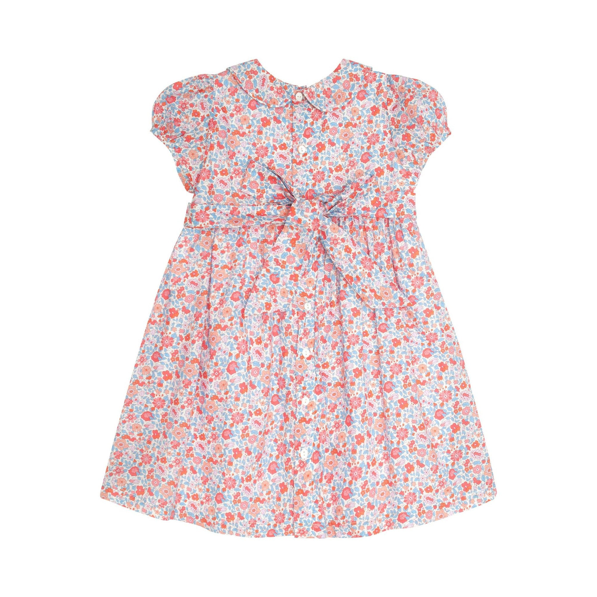 ANTOINETTE DRESS WITH CARNATION HAND SMOCKING MADE WITH LIBERTY THERESA PINK