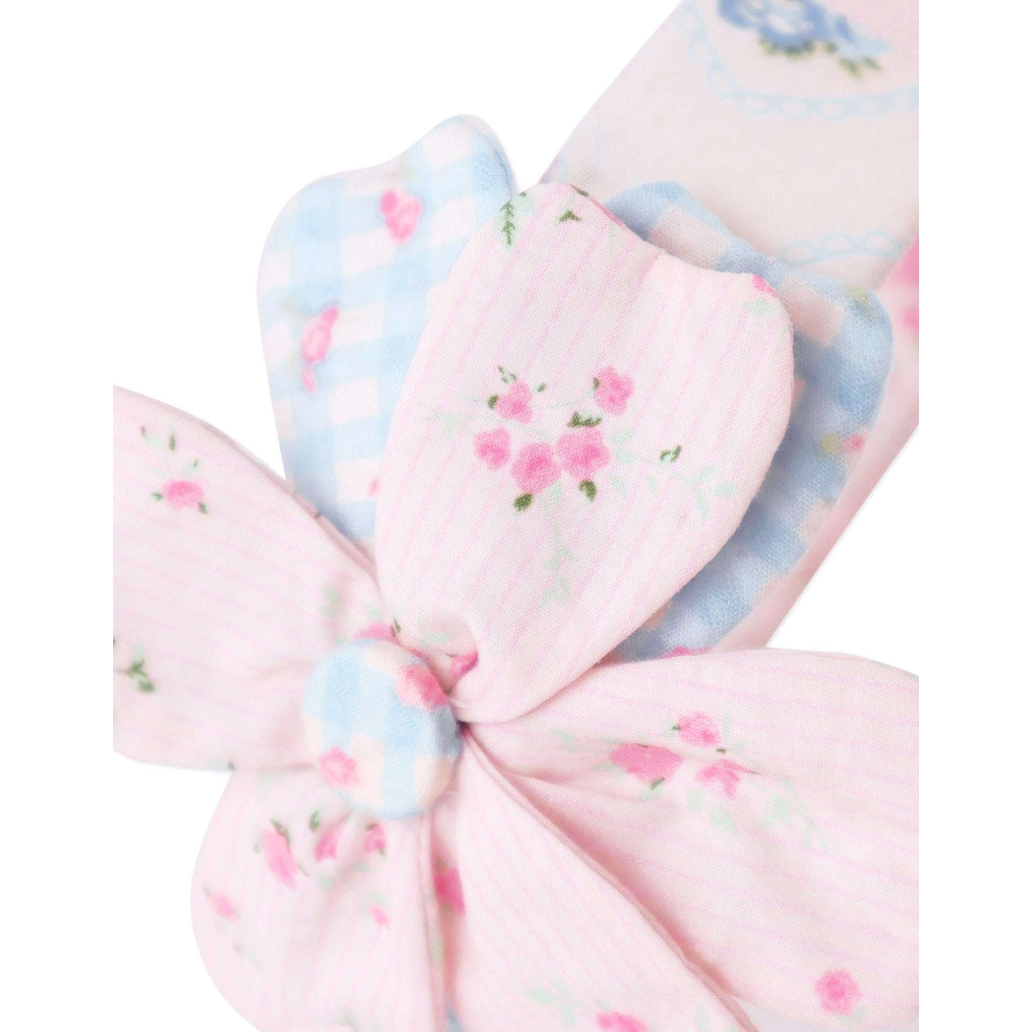 ZINNIA PATCHWORK HEADBAND WITH FLOWER