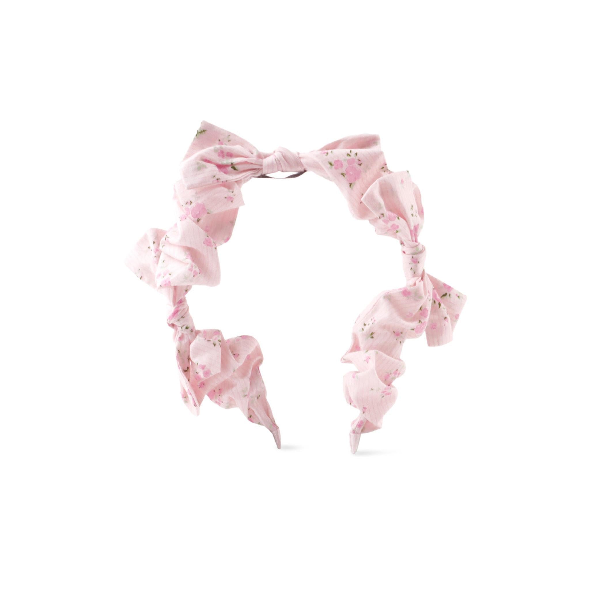 ELODIE RUCHED HEADBAND WITH TIES