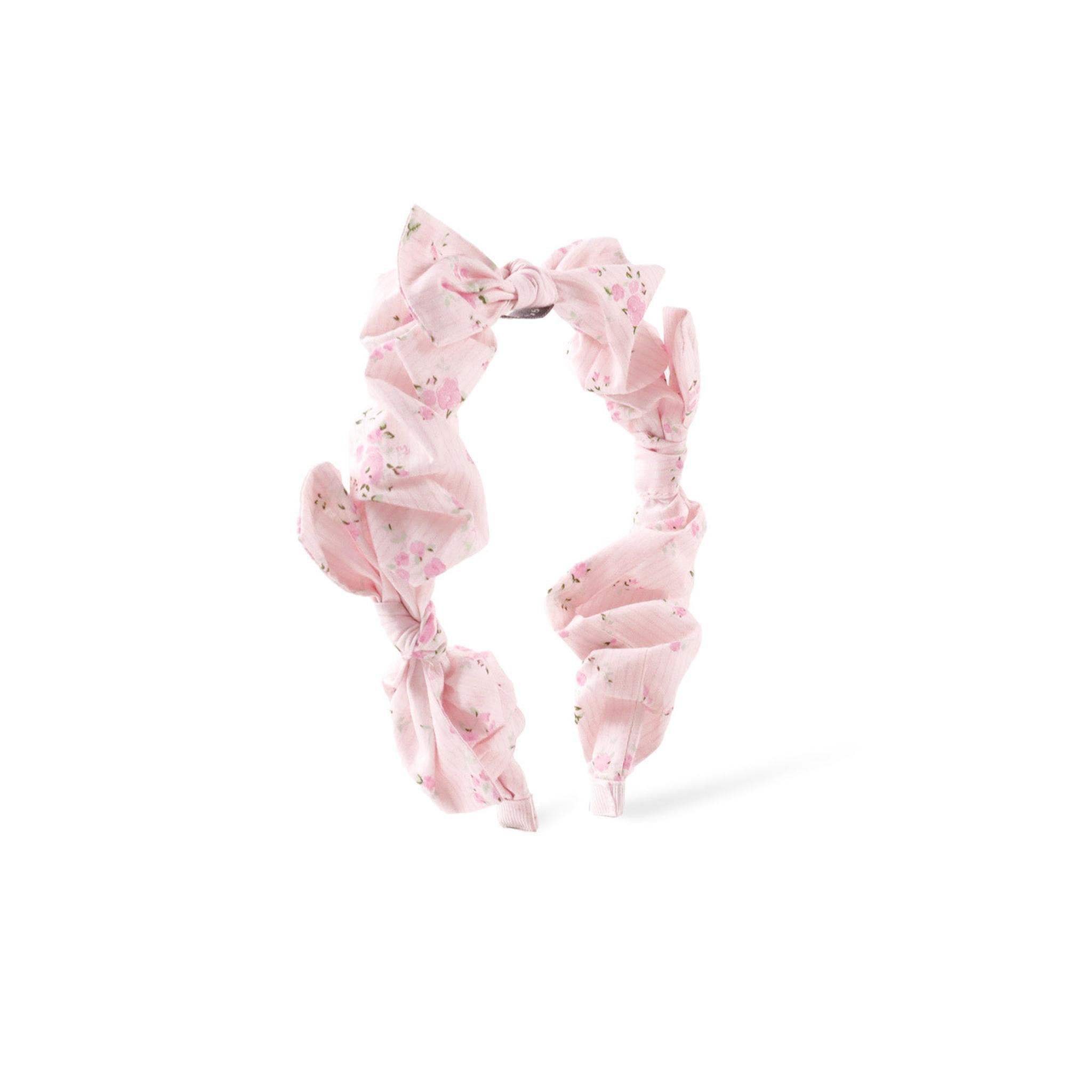 ELODIE RUCHED HEADBAND WITH TIES