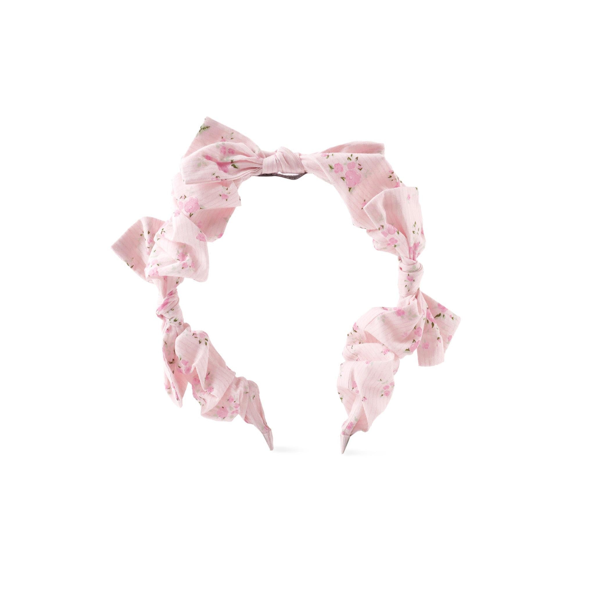 ELODIE RUCHED HEADBAND WITH TIES