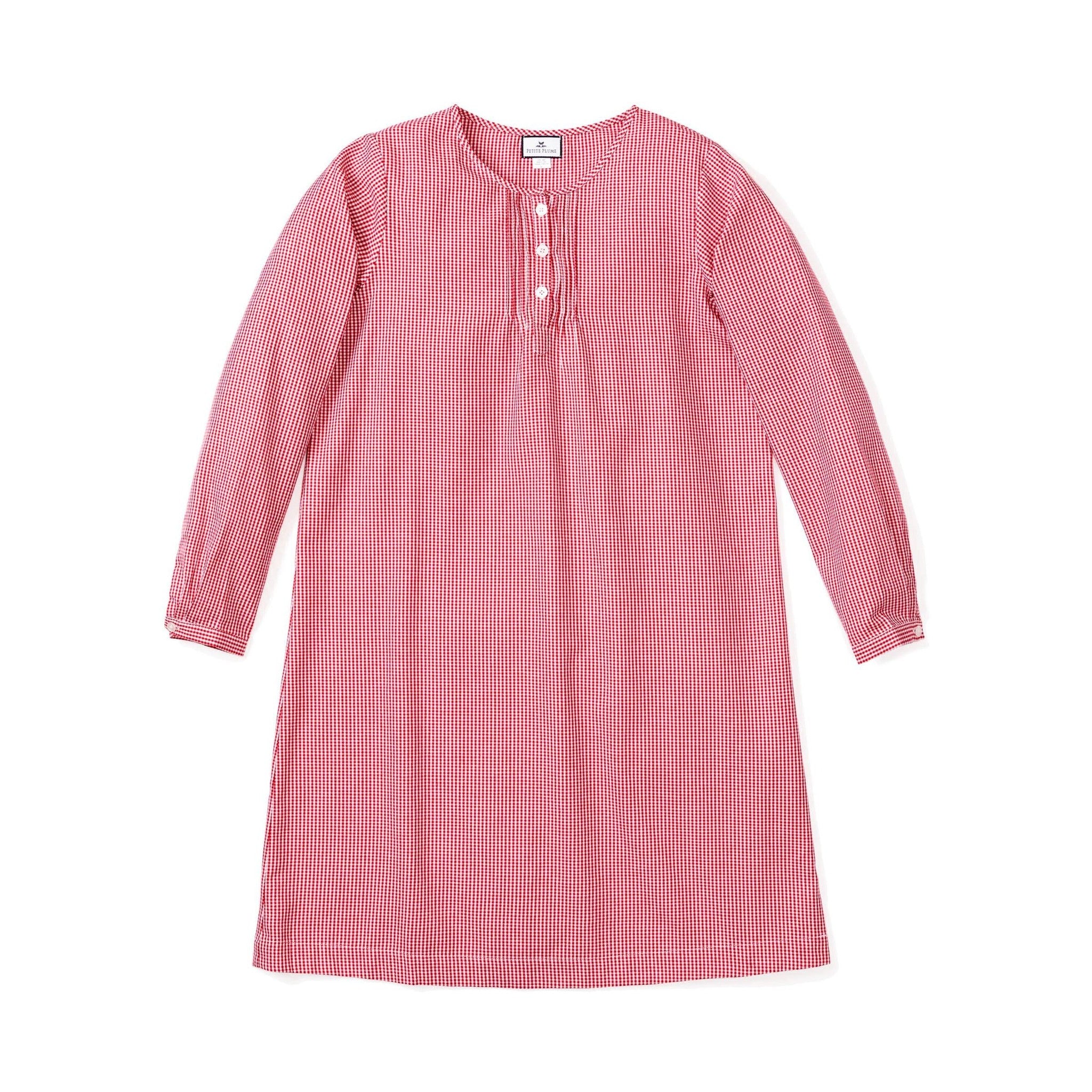 Women's Red Mini-Gingham Beatrice Nightgown
