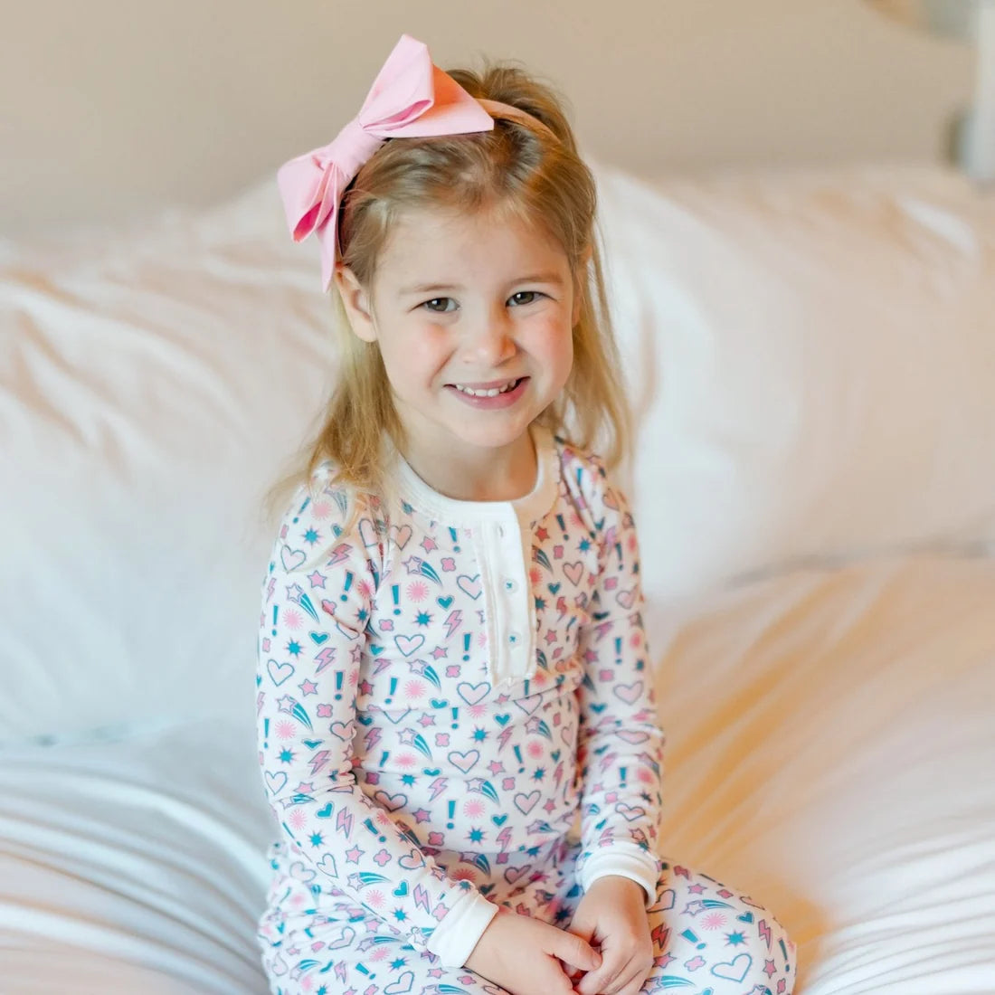 Alden Girls' Pima Cotton Pajama Pant Set - Cosmic Crush