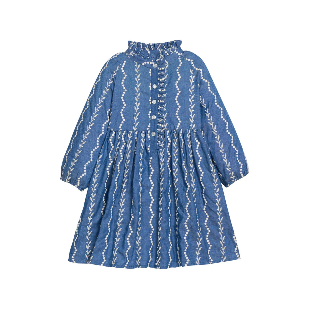 Amelia Dress - Chamonix Chambray Embroidery