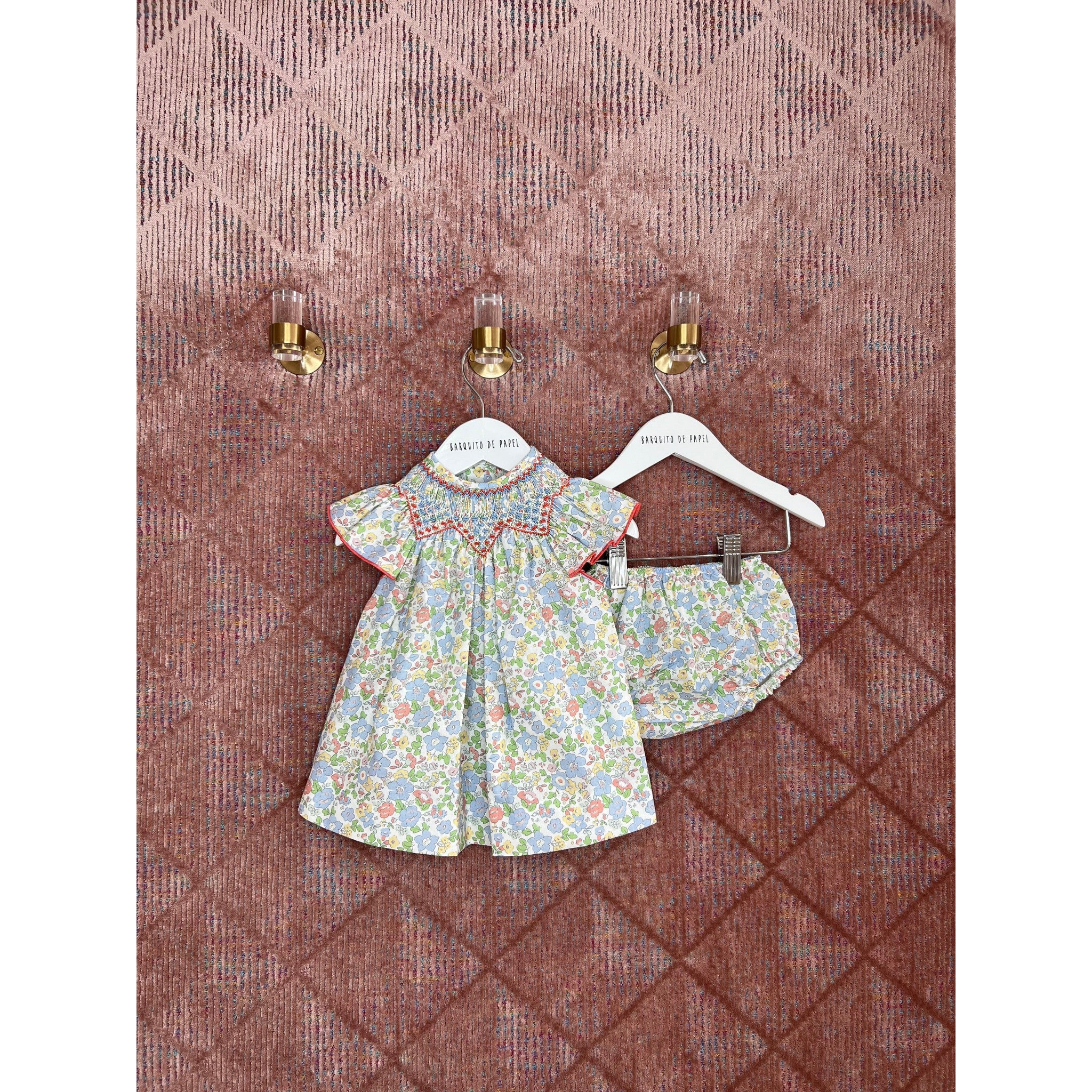 Red & Blue Betsy Smocked Jesusito