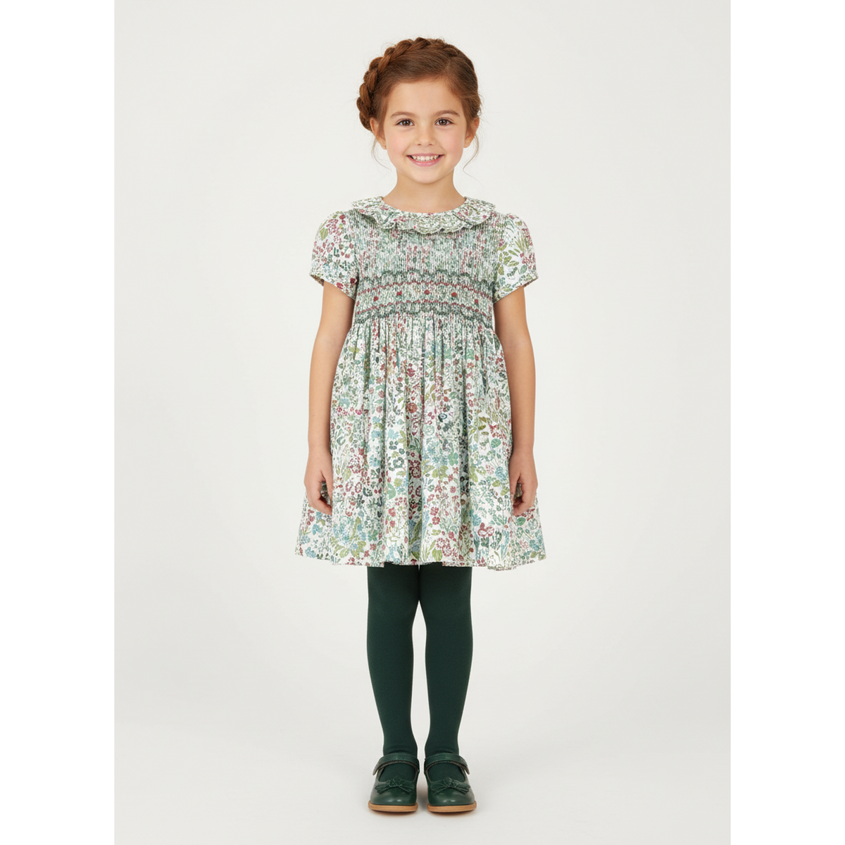 Vestido Smock Nuria Verde