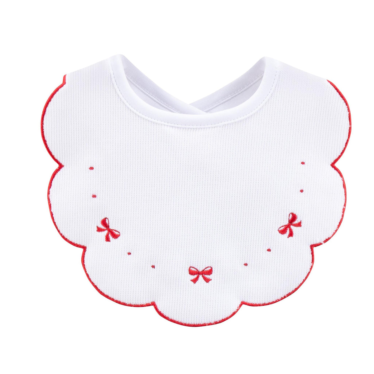 My First Christmas Pima Scalloped Bib