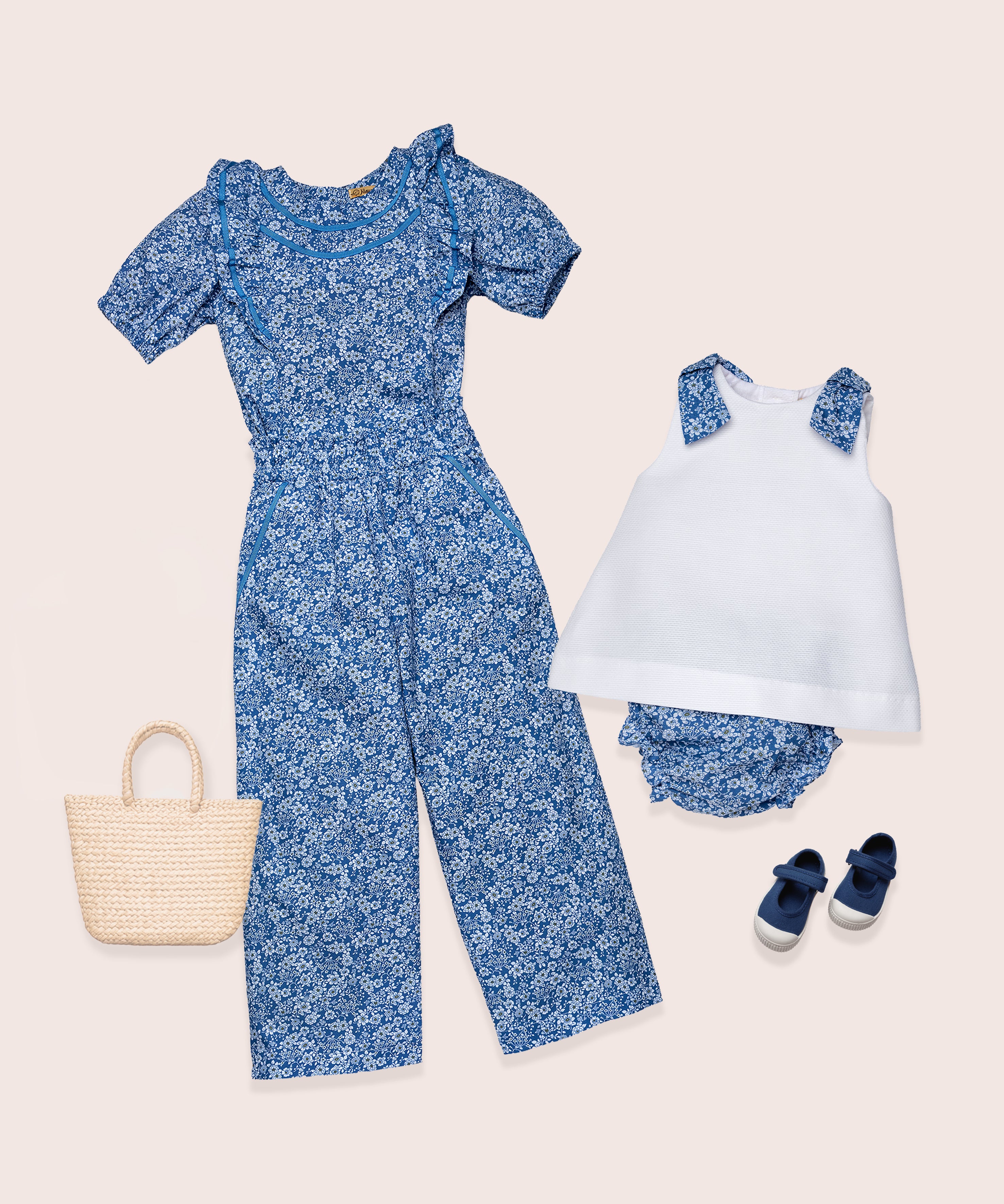 Flor Azul Pique Dress