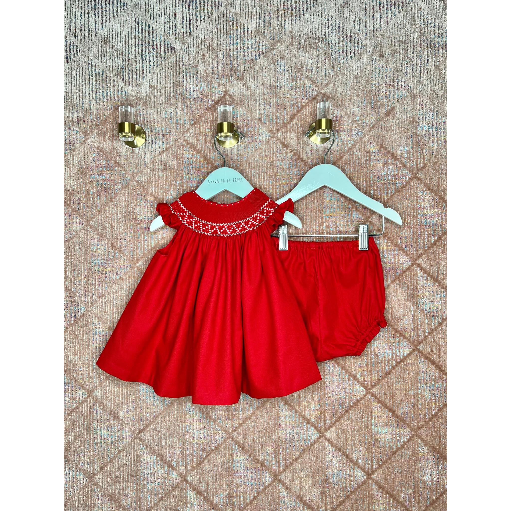 Jesusito Rojo Mini Aletas Smock Beige