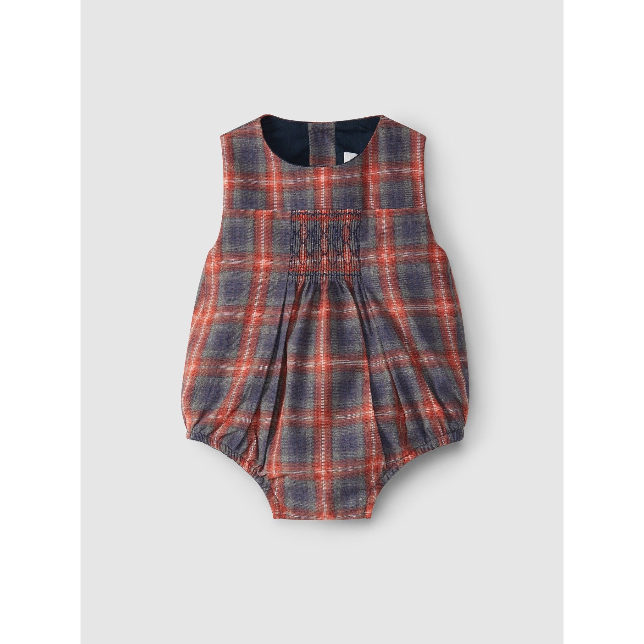 Chic Charcoal Tartan Romper