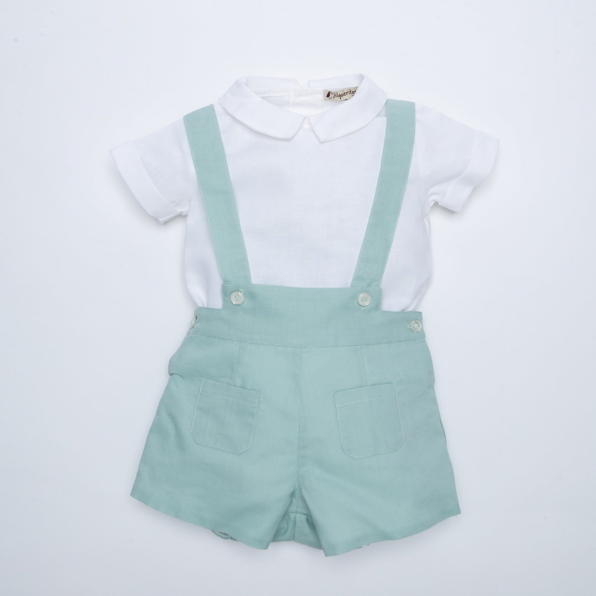 Bayas Linen Dungaree Set