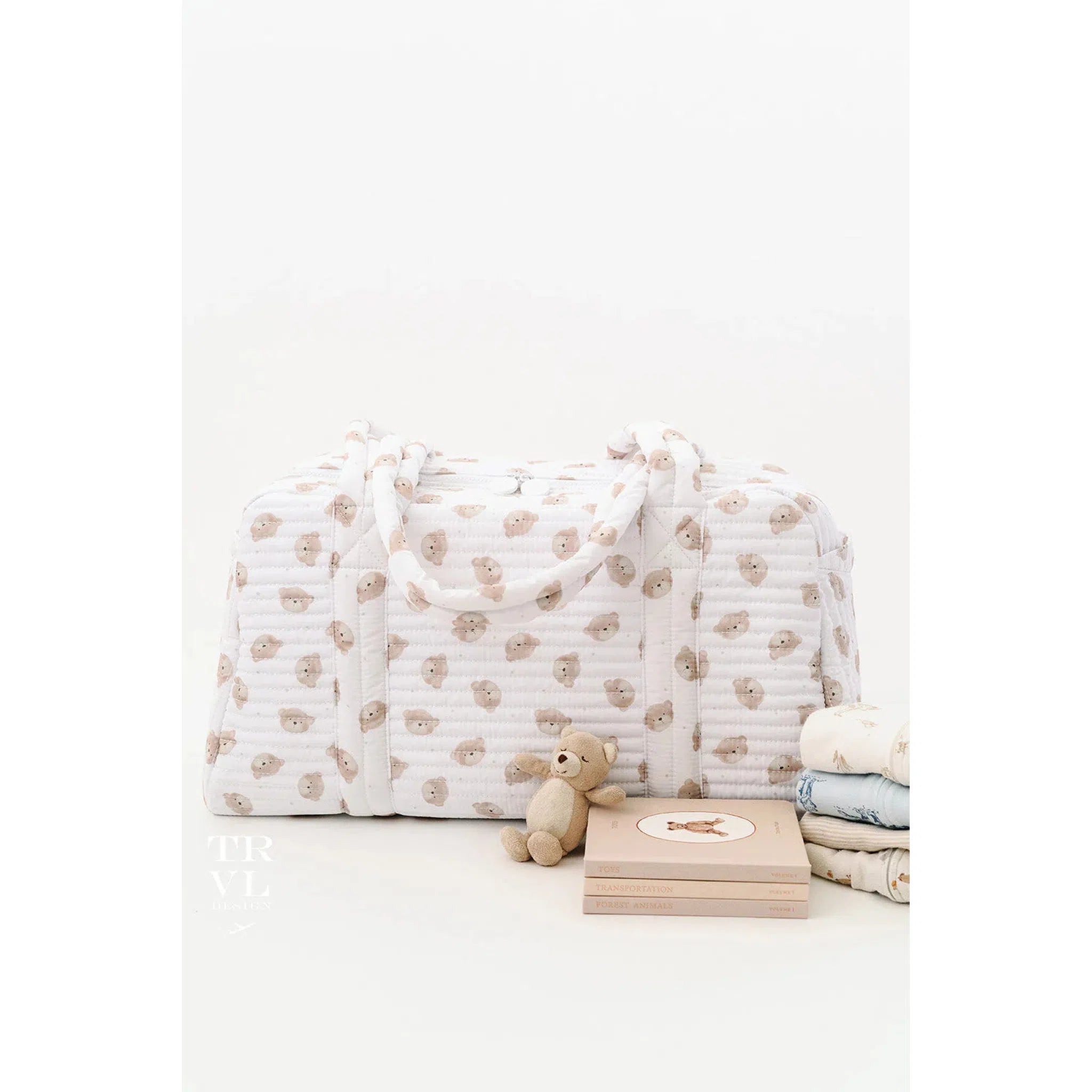 QUILTED GRANDE DUFFEL - TEDDY BEAR