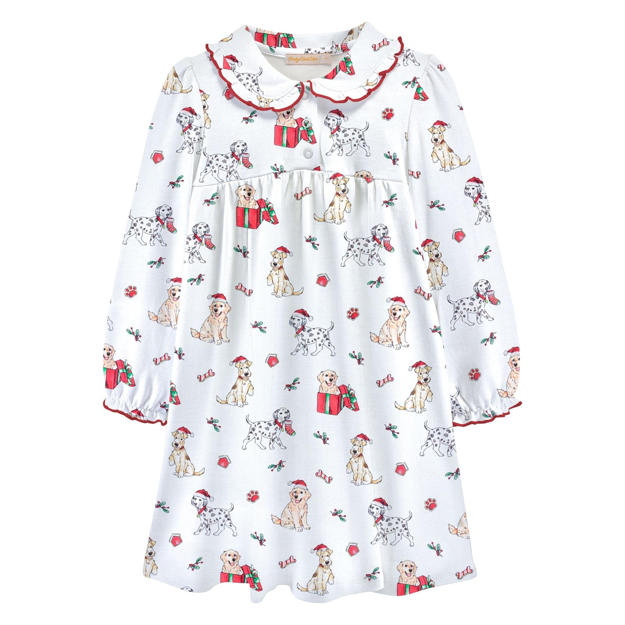 holy doggy xmas printed dress