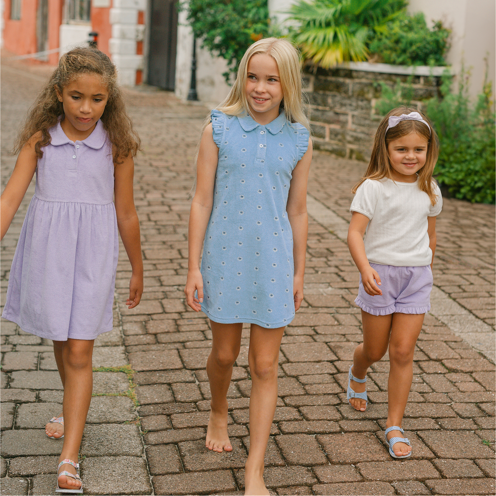 lavender breeze french terry tennis dress