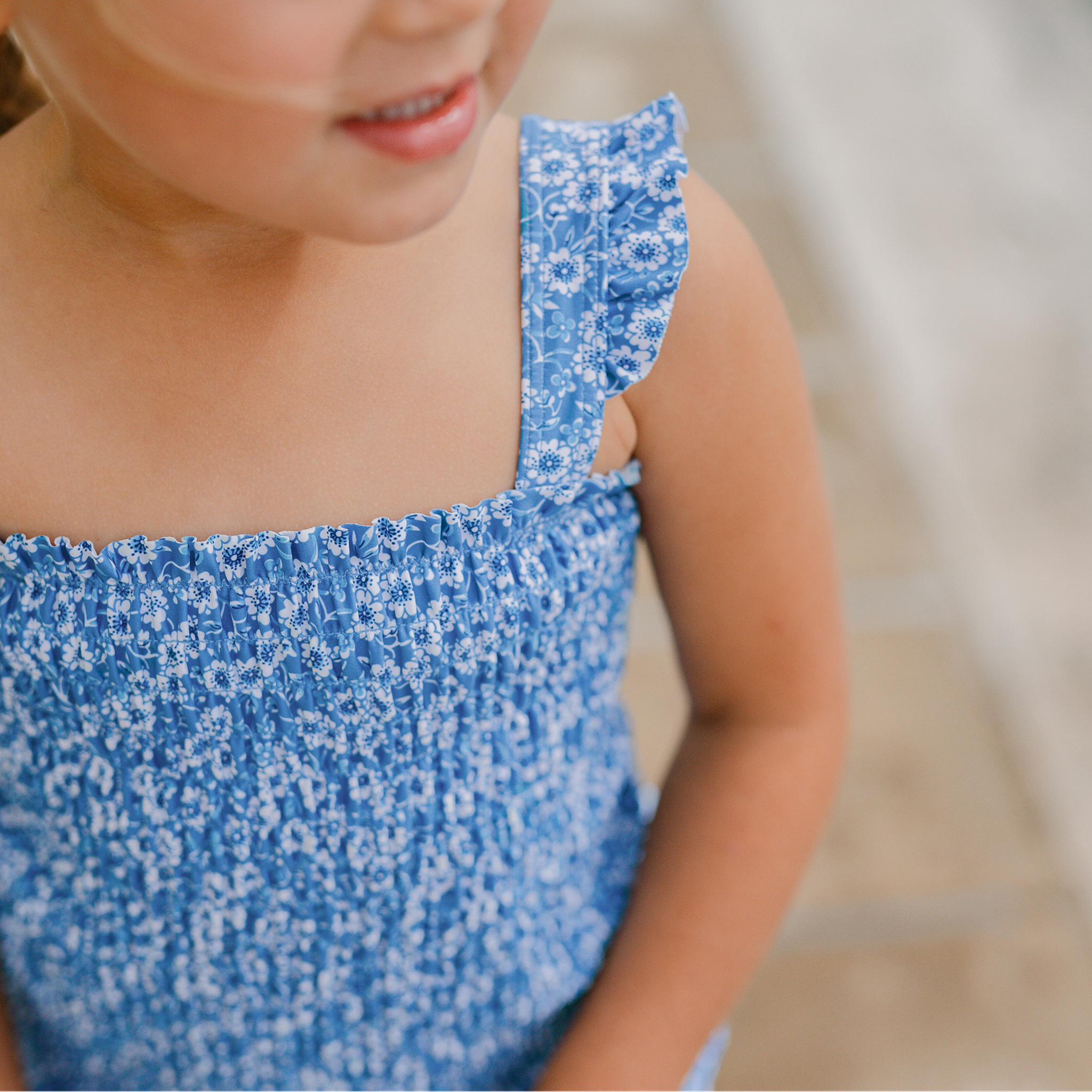 Rosebay smocked one piece