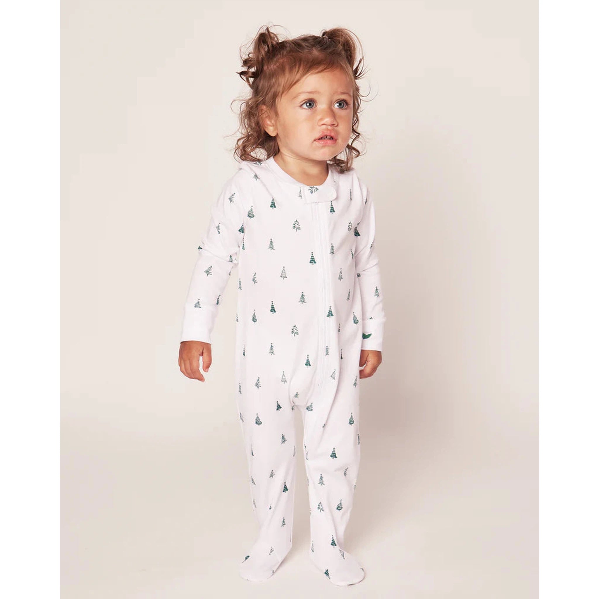 Pima Cotton Evergreen Trees Footie