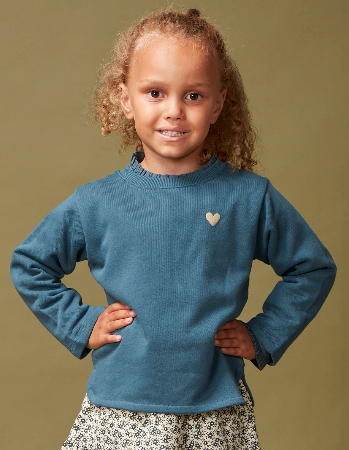 Sudadera con print en la espalda verde