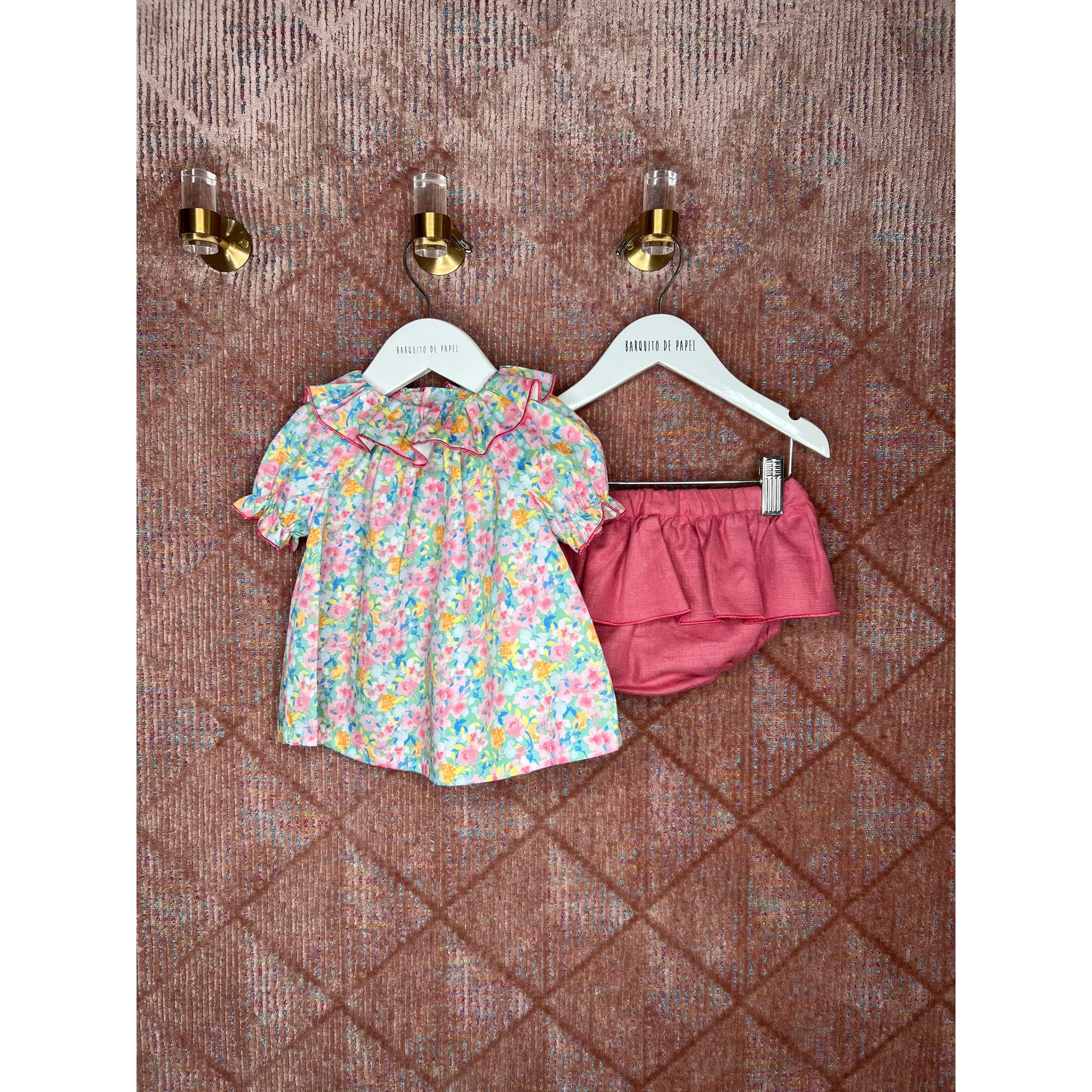 Watercolor Ruffle Bloomer Set