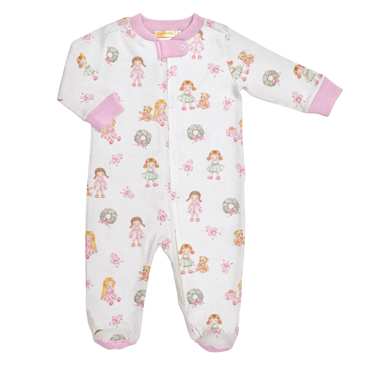 Sweet Holiday Doll Pima Footie