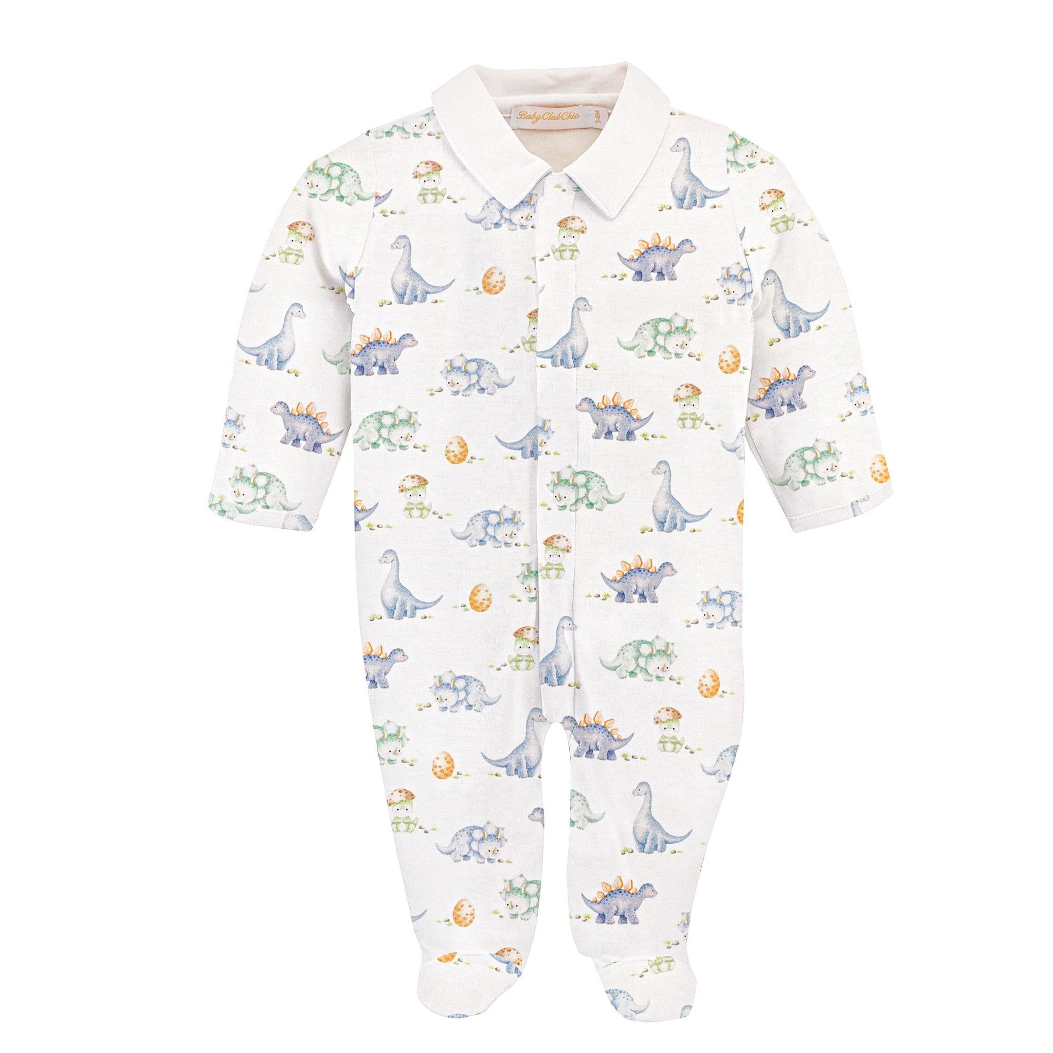 Pastel Dino Zipped Footie