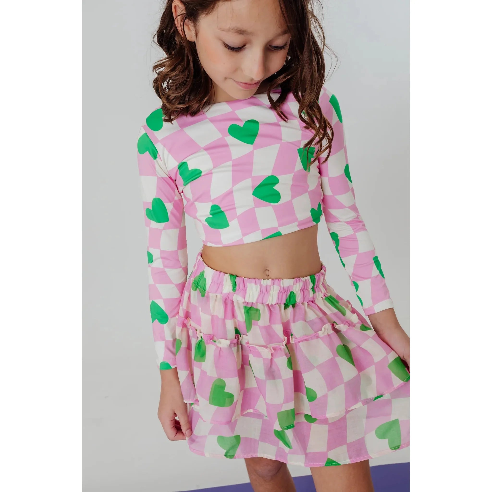 KIDS ruffled skirt Funky Pink