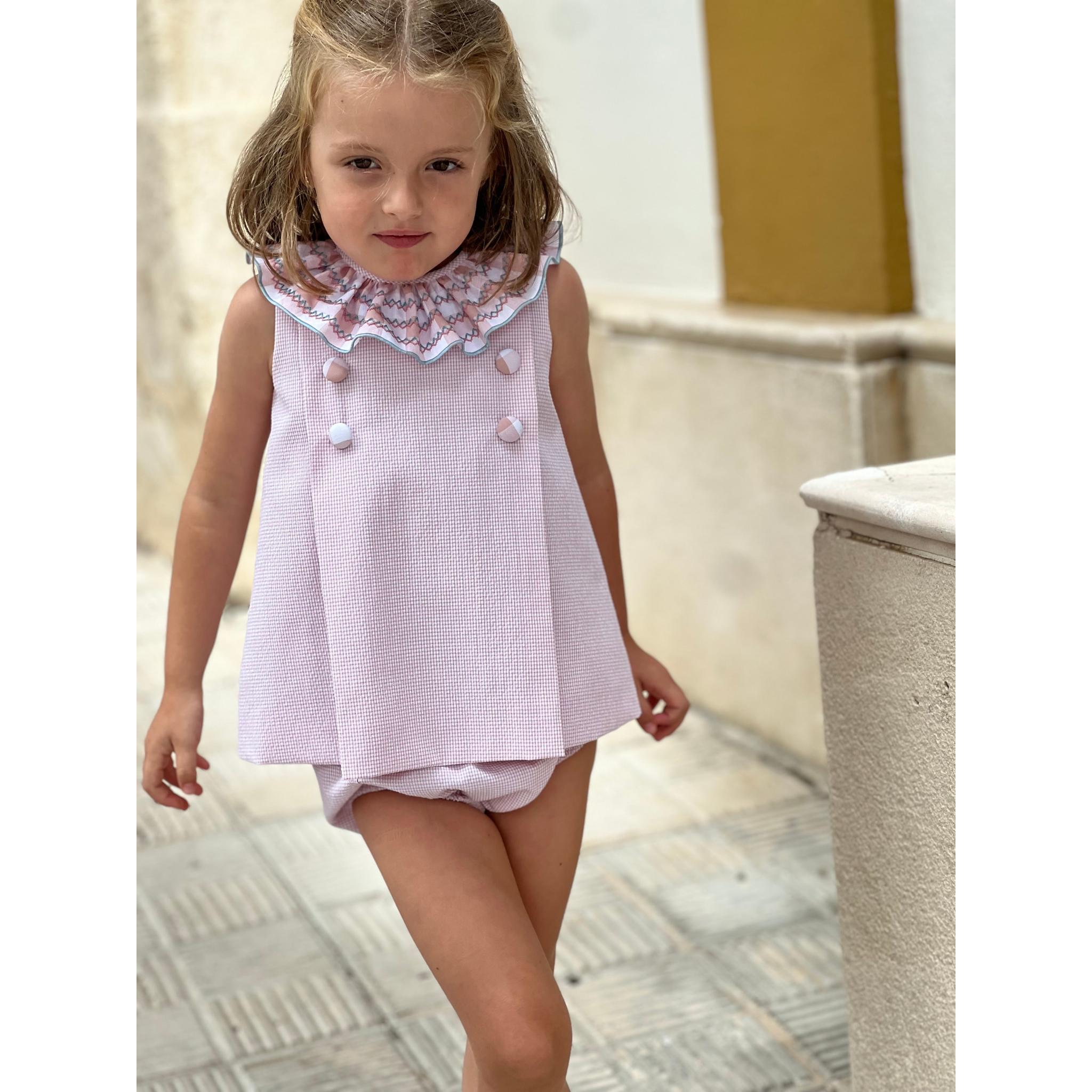 MIcro Vichy Smocked Dress