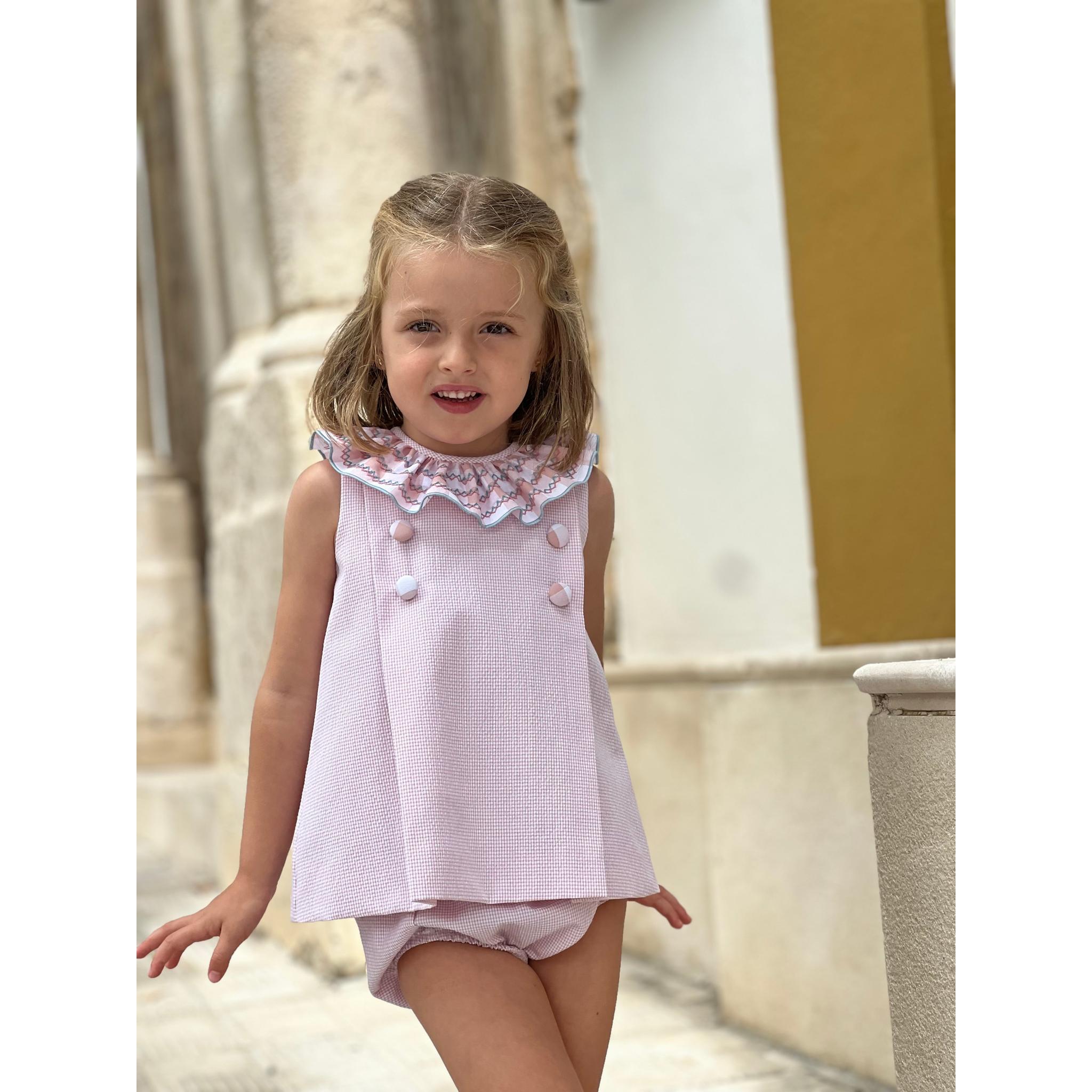 MIcro Vichy Smocked Dress