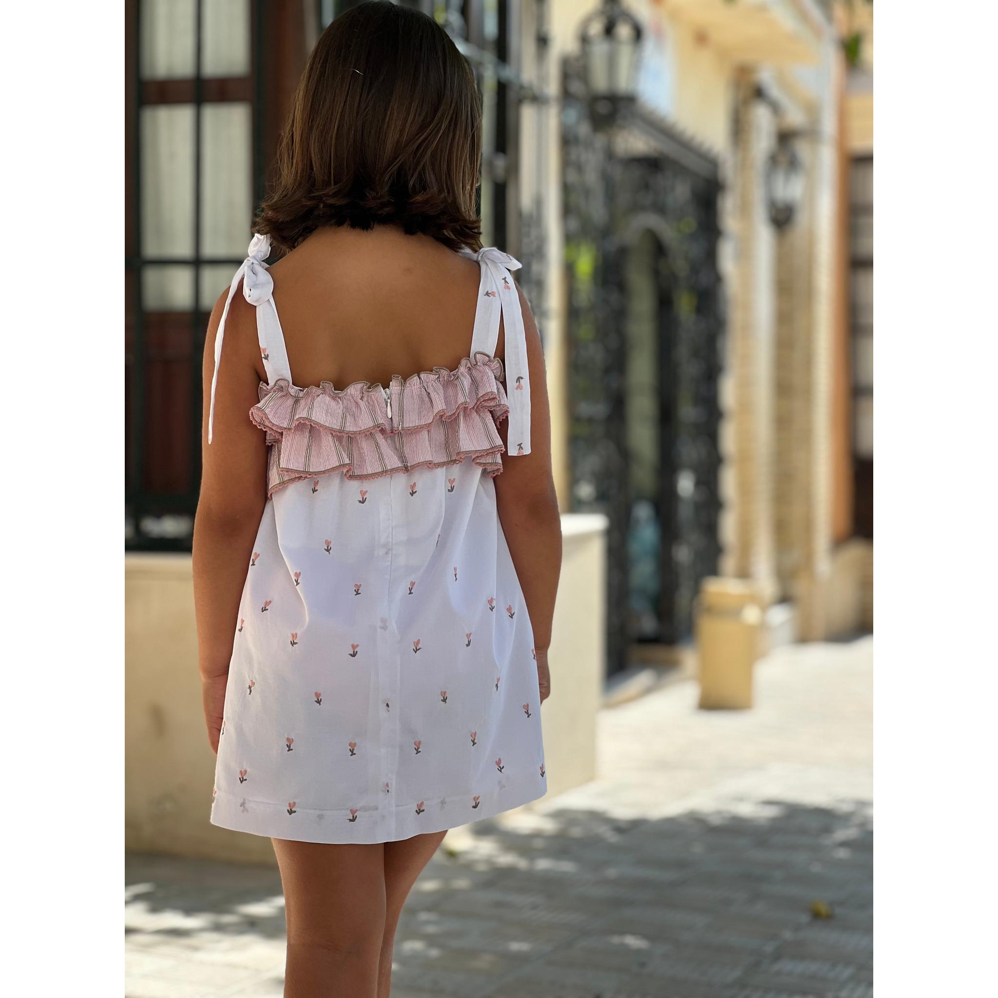 Embroidered Tulip Dress