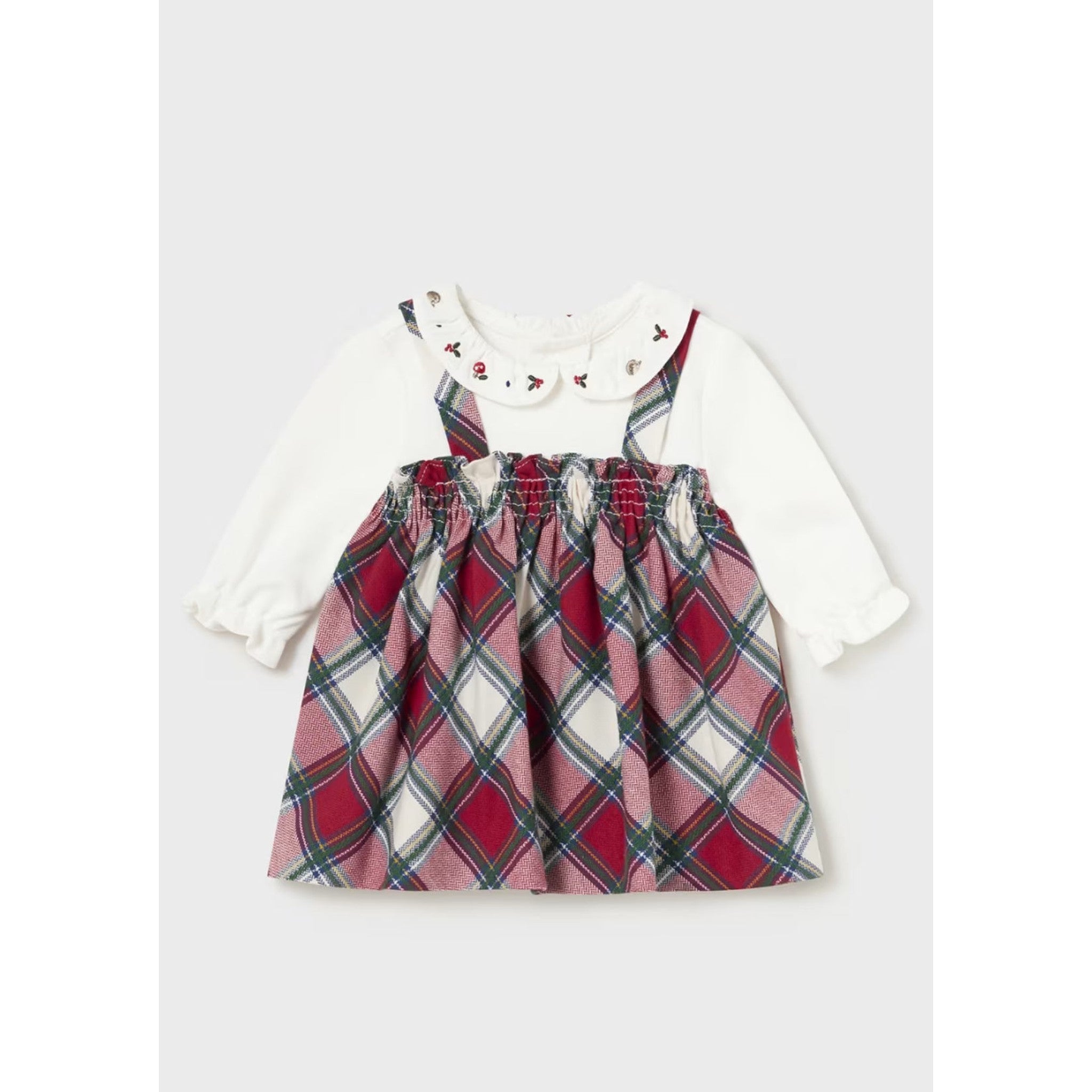 Girl Checked Romper Dress