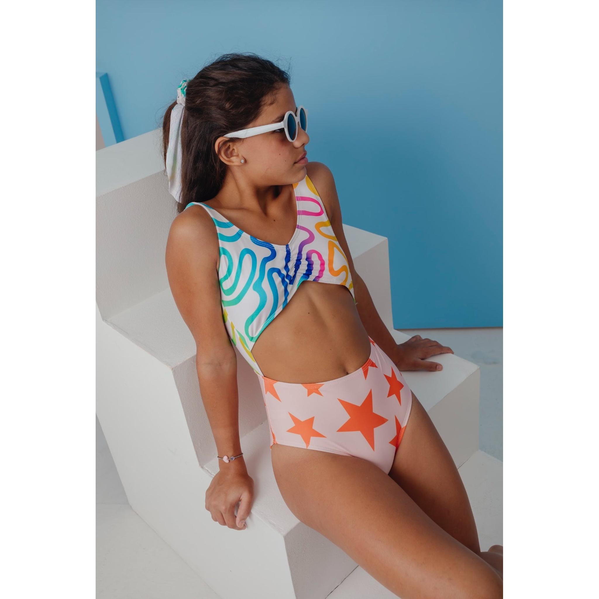 KIDS Swimwear Trikini Rainbow Stars
