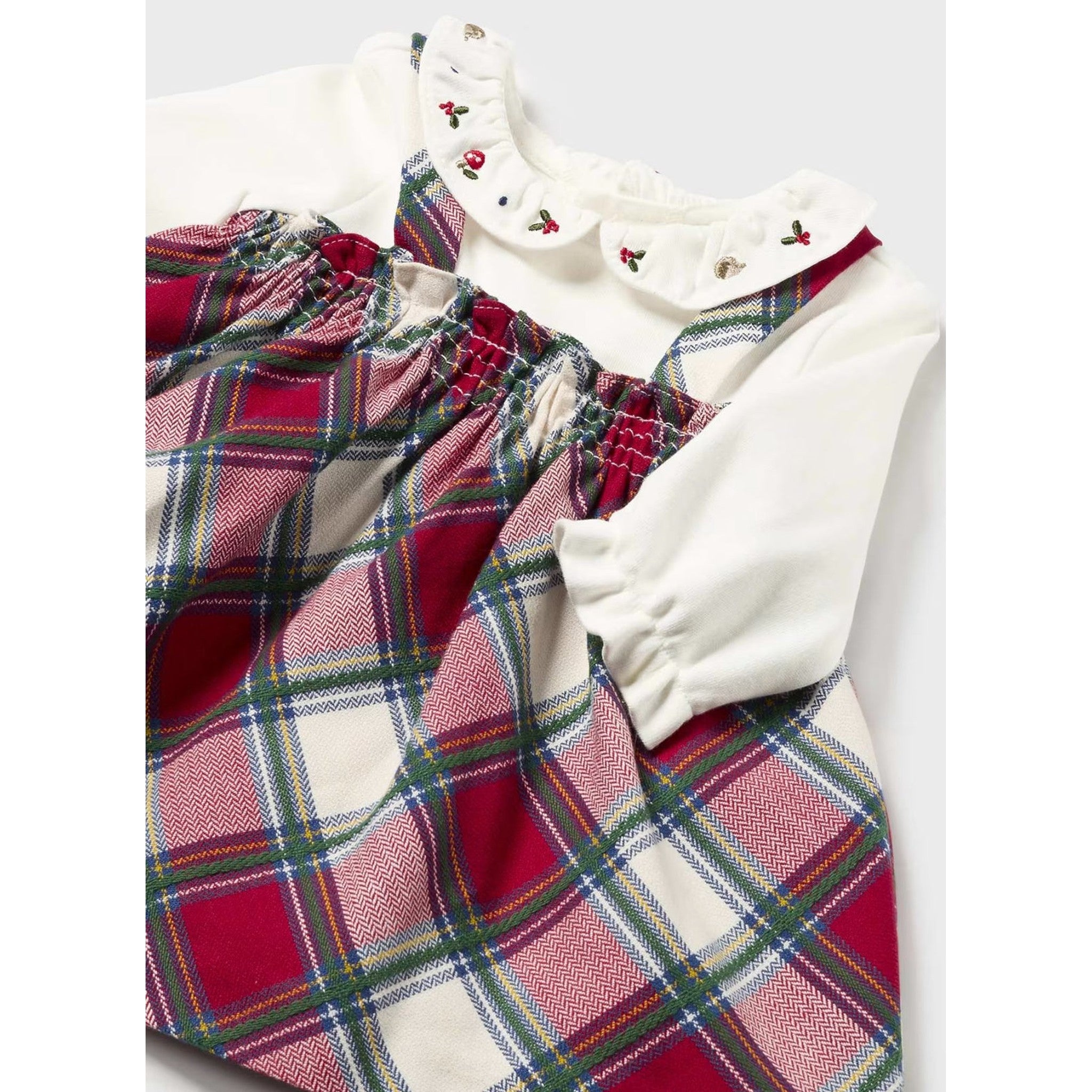 Girl Checked Romper Dress