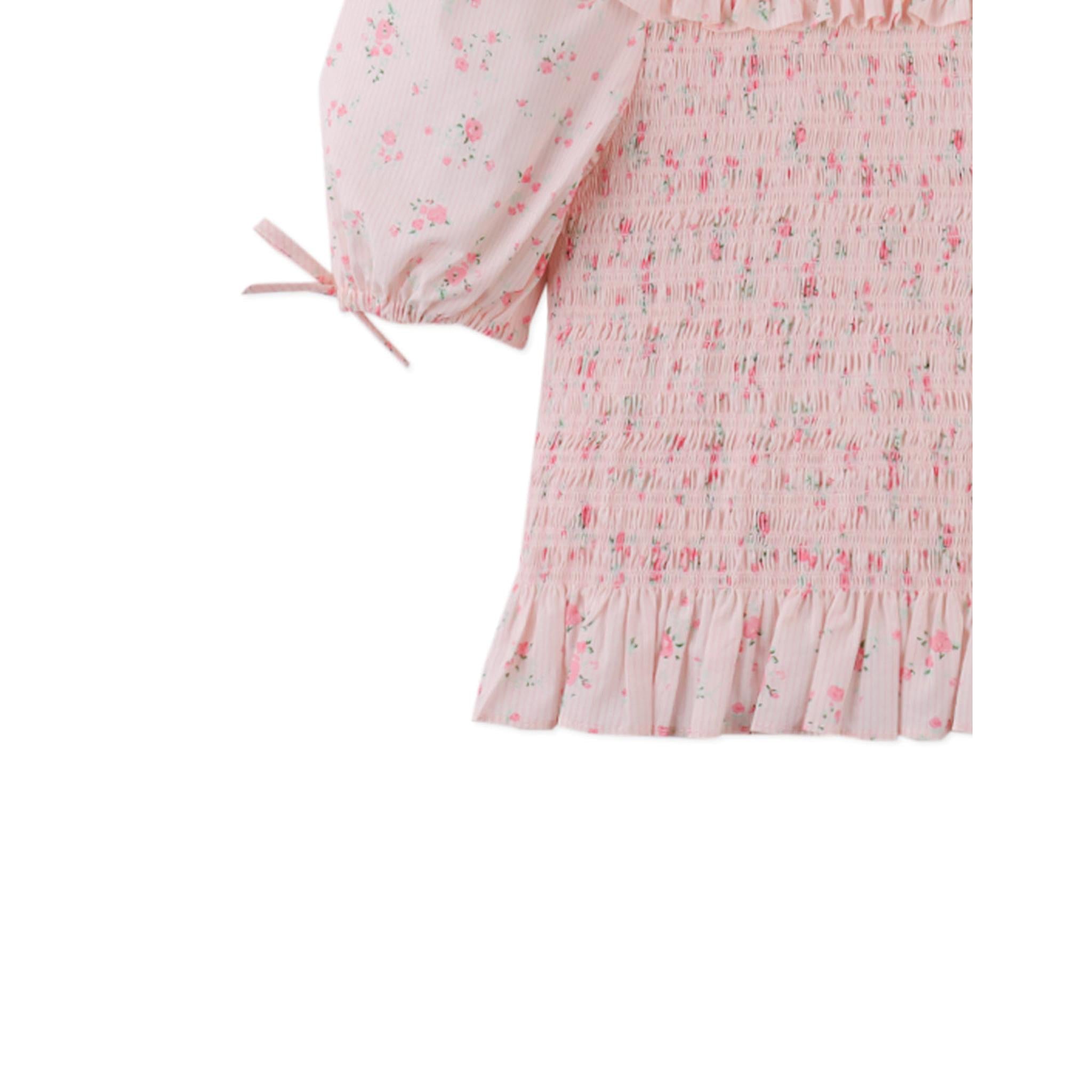 PRISCILLA SMOCKED TOP WITH PUFF SLEEVES & BEA SKORT WITH SMOCKED BODICE & EMBROIDERED SCALLOP