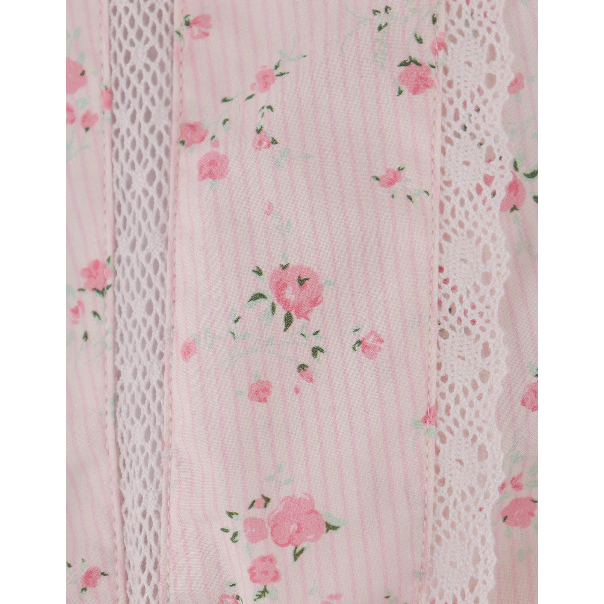 MEL DRESS WITH LACE TRIMS & TIERED SKIRT