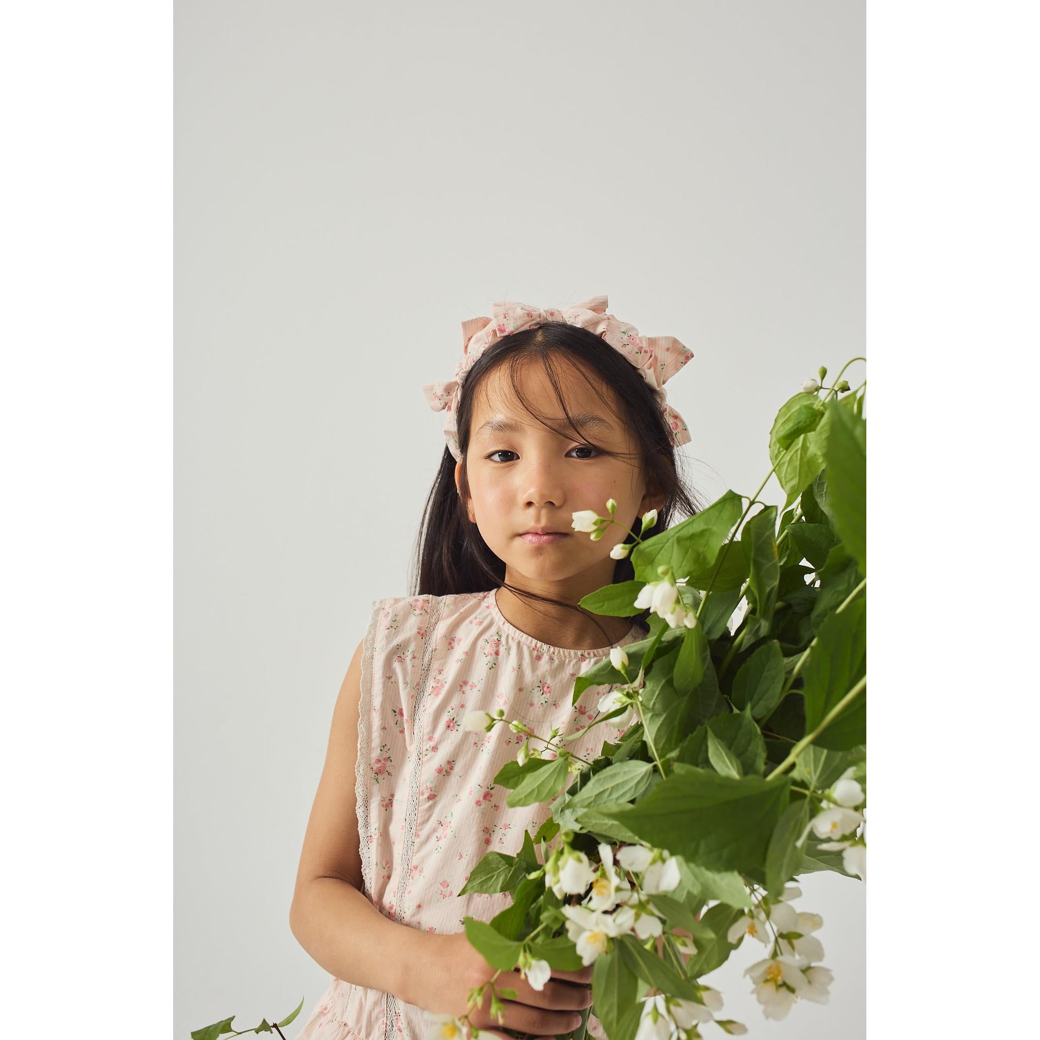 MEL DRESS WITH LACE TRIMS & TIERED SKIRT