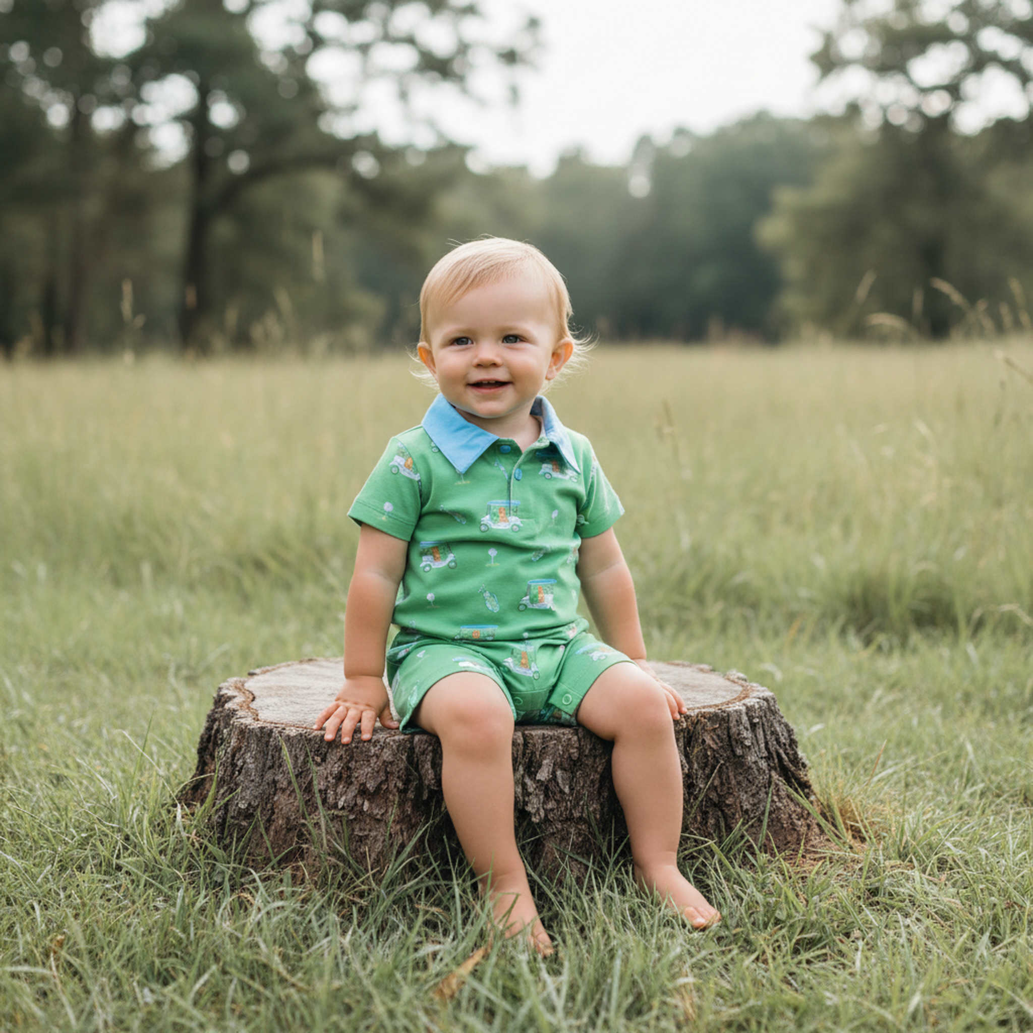 Golf Buddies Blue Romper