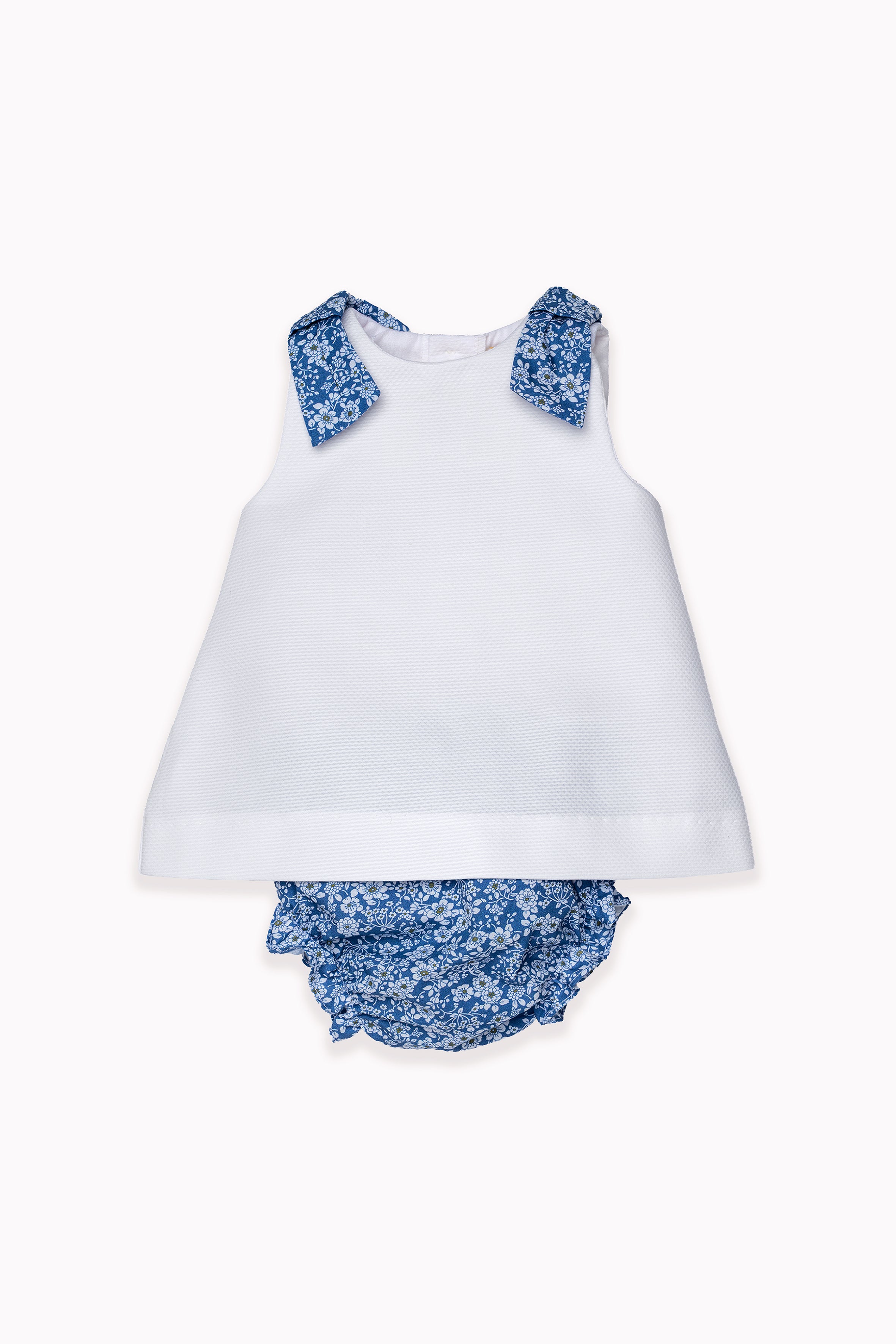 Flor Azul Pique Dress