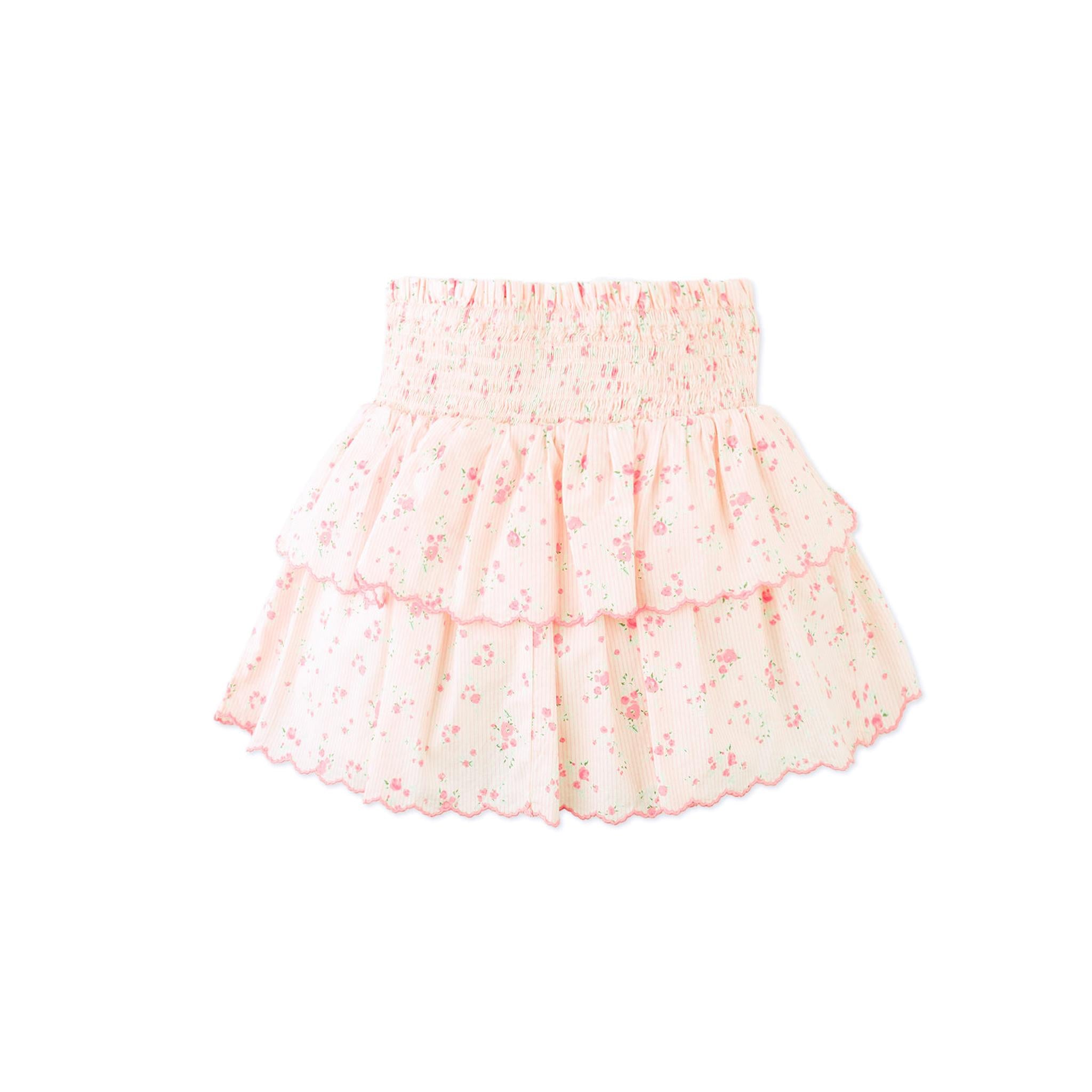 PRISCILLA SMOCKED TOP WITH PUFF SLEEVES & BEA SKORT WITH SMOCKED BODICE & EMBROIDERED SCALLOP