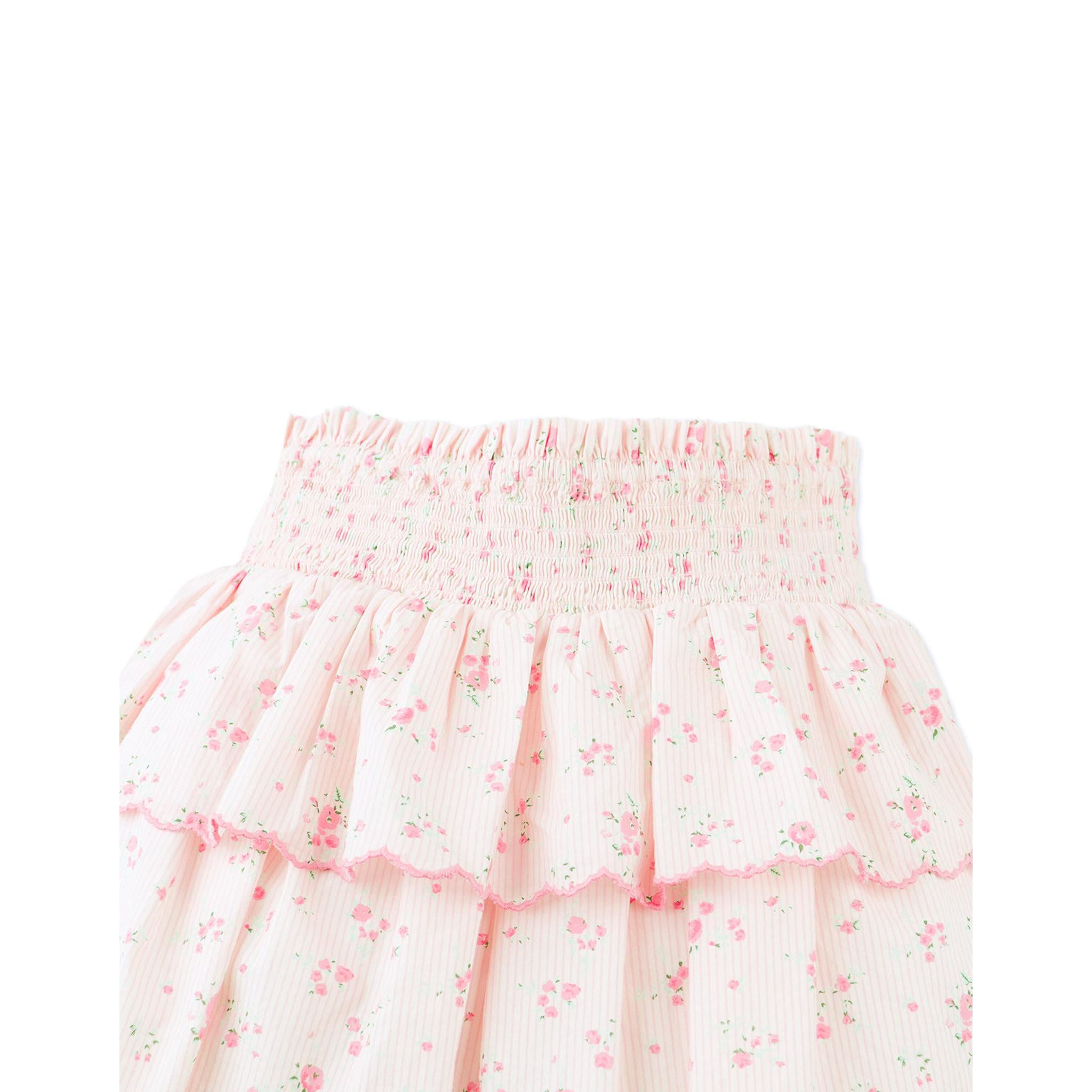 PRISCILLA SMOCKED TOP WITH PUFF SLEEVES & BEA SKORT WITH SMOCKED BODICE & EMBROIDERED SCALLOP