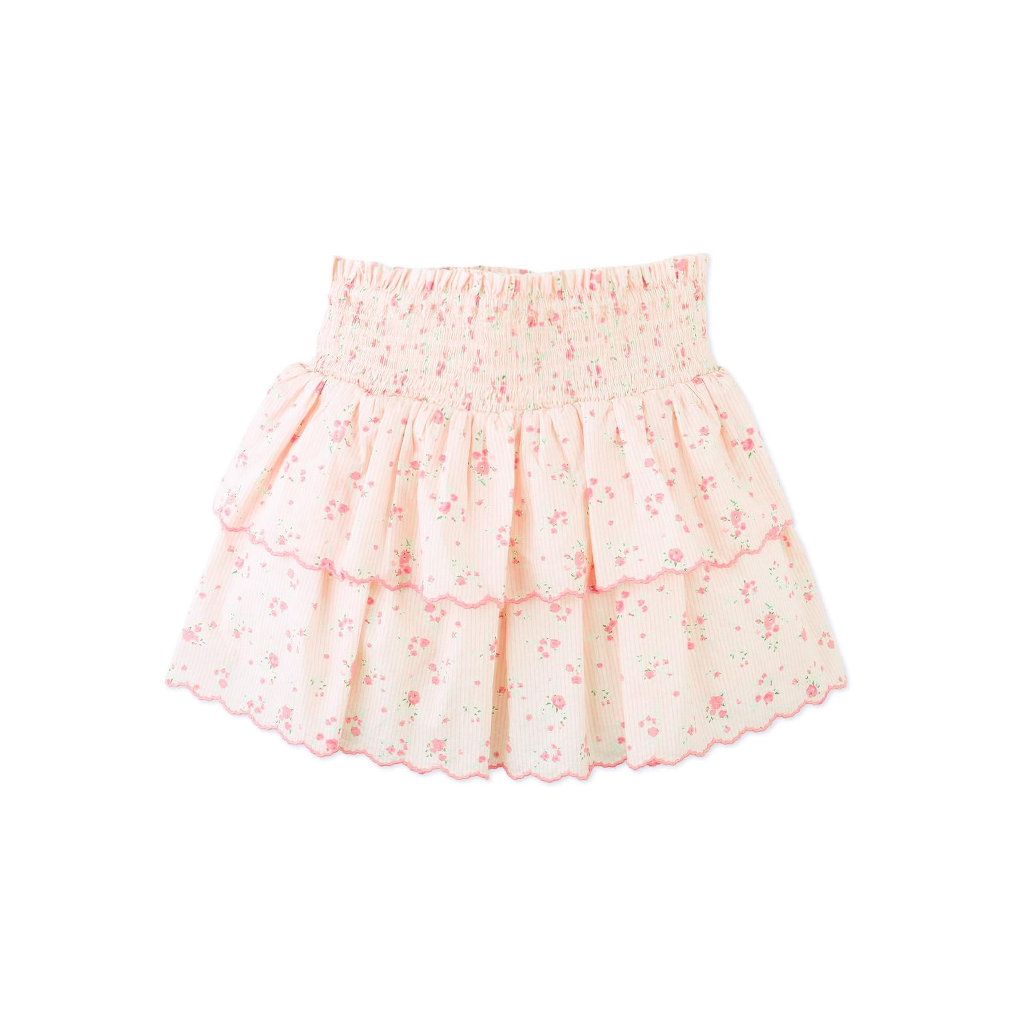 PRISCILLA SMOCKED TOP WITH PUFF SLEEVES & BEA SKORT WITH SMOCKED BODICE & EMBROIDERED SCALLOP