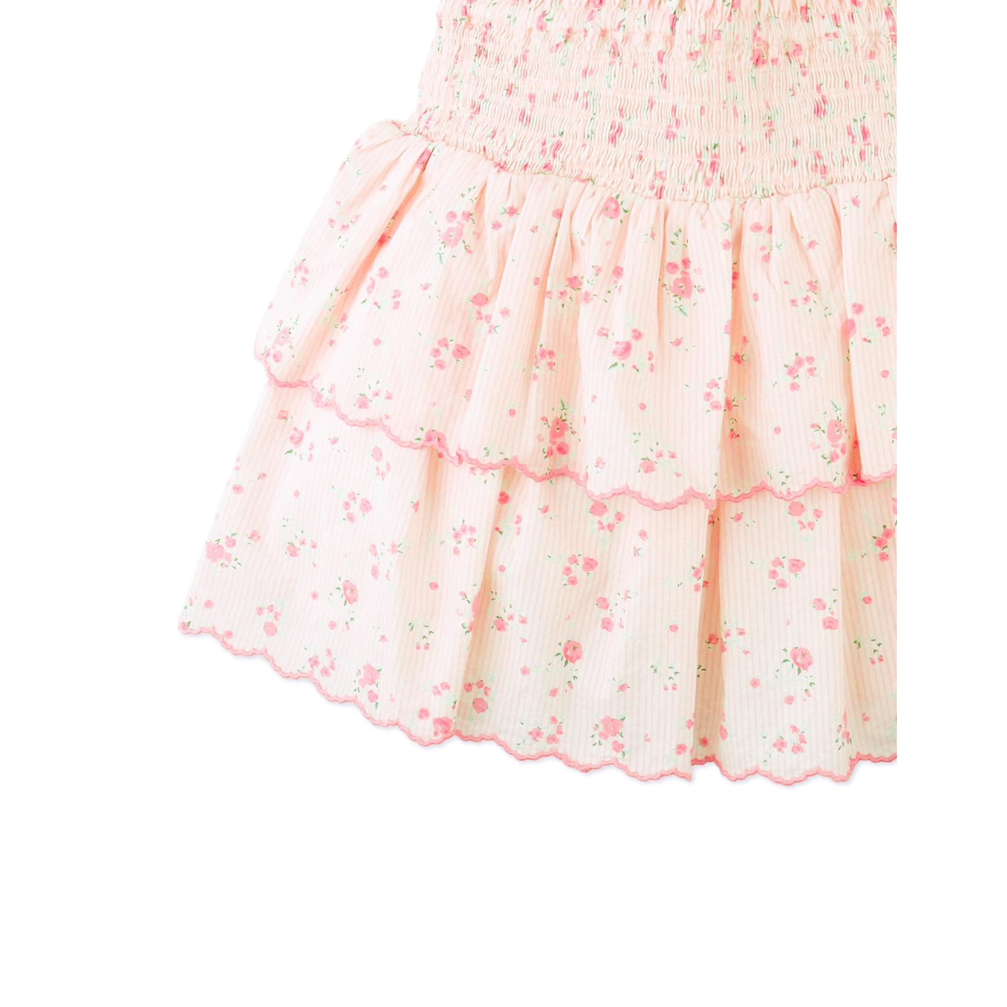 PRISCILLA SMOCKED TOP WITH PUFF SLEEVES & BEA SKORT WITH SMOCKED BODICE & EMBROIDERED SCALLOP