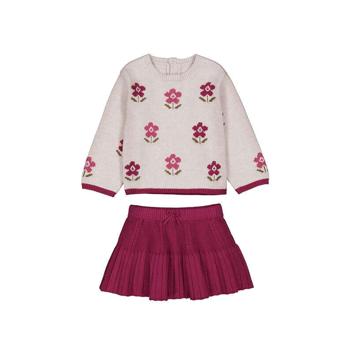 Baby Intarsia Sweater and Skirt Set