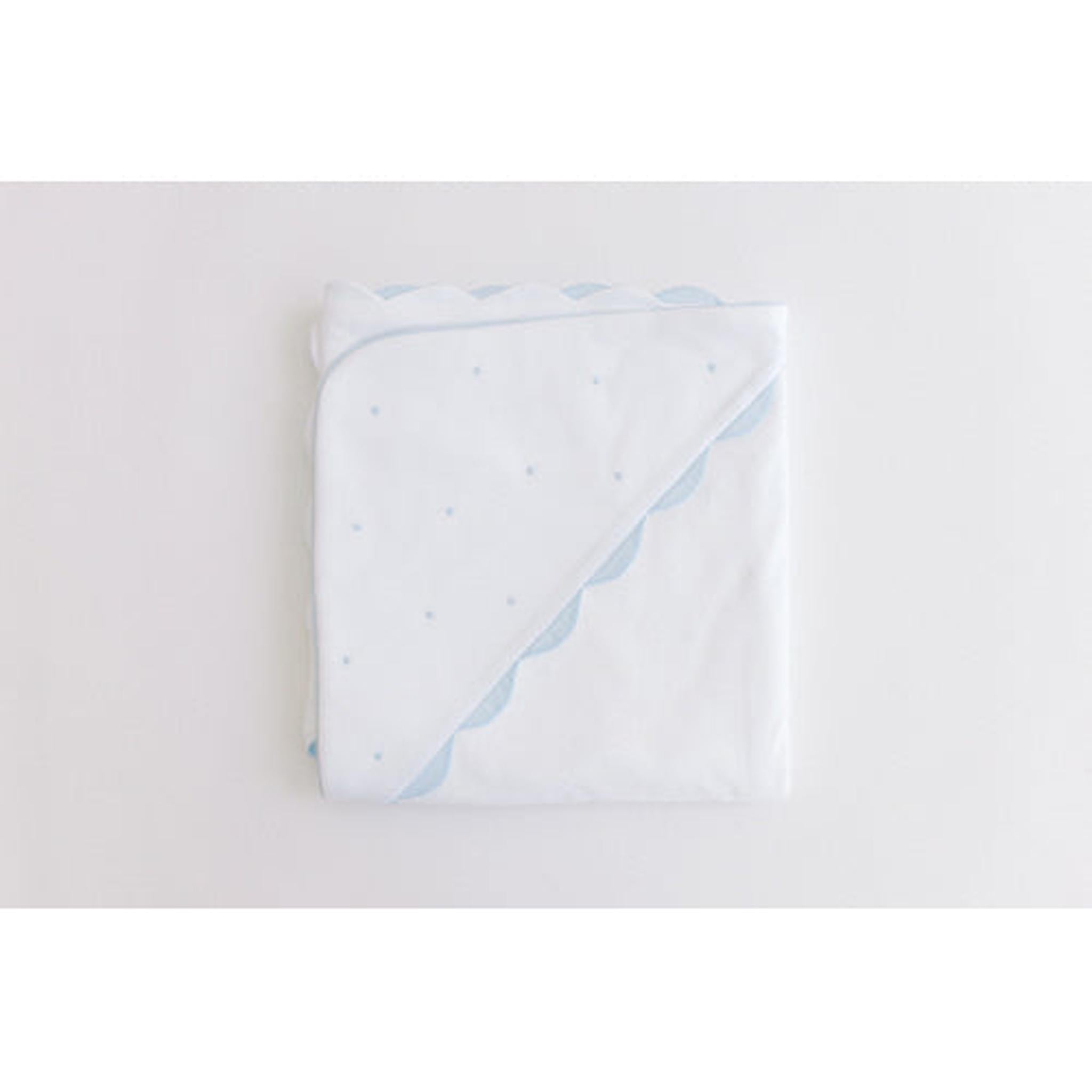 Hooded Towel – Blue Dots