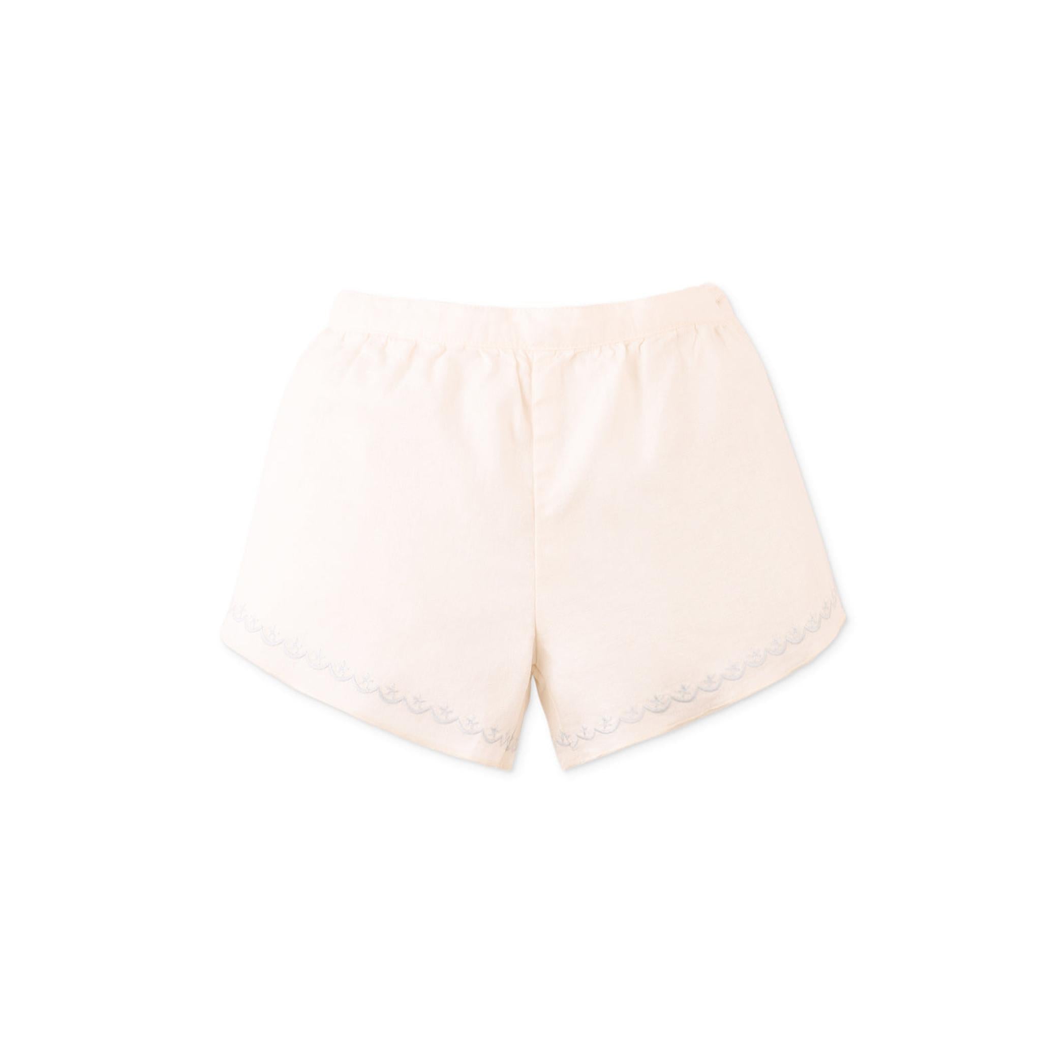 BABY SHARPAY EMBROIDERED BLOUSE & SHORTS SET
