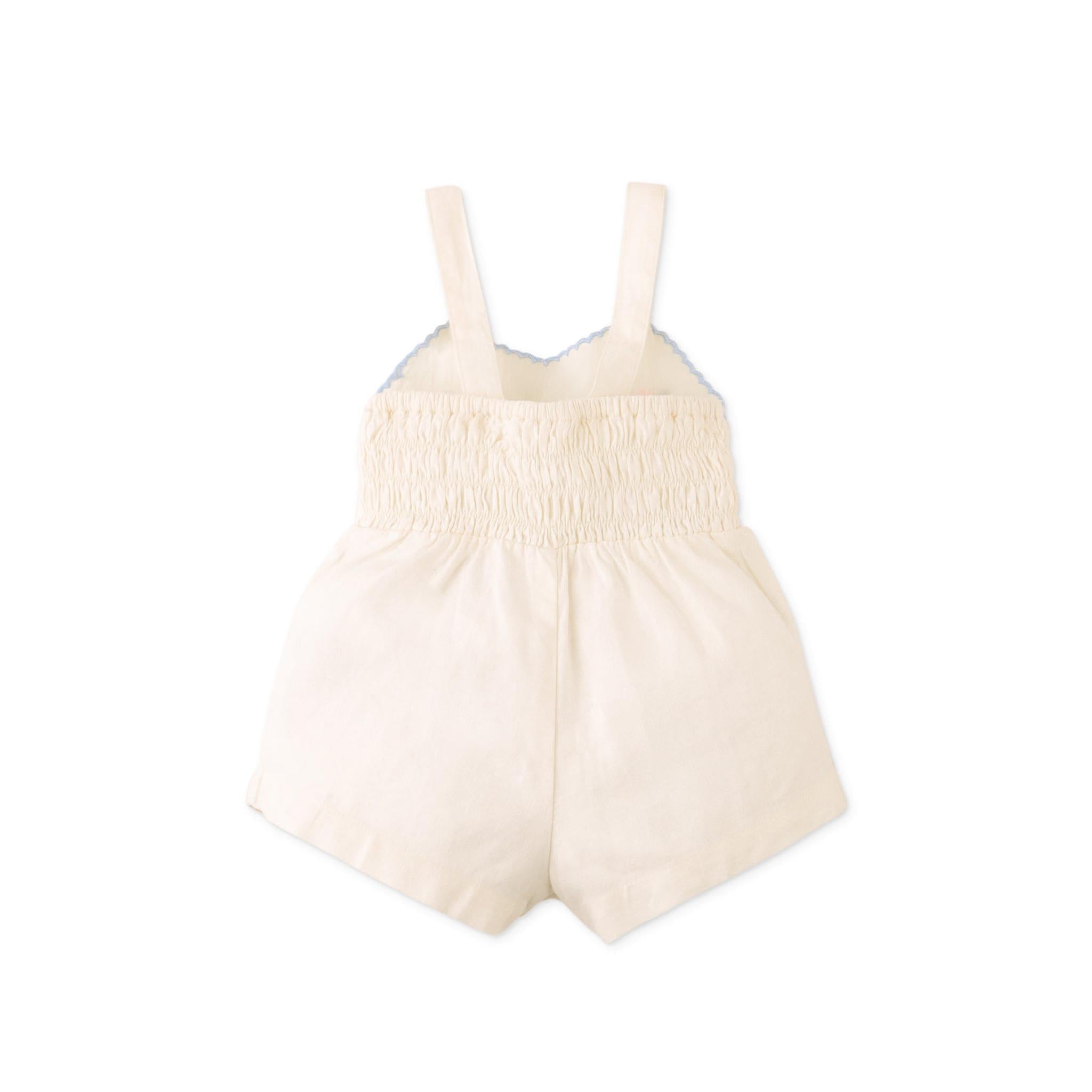 JILL PLAYSUIT WITH EMBROIDERED BIB