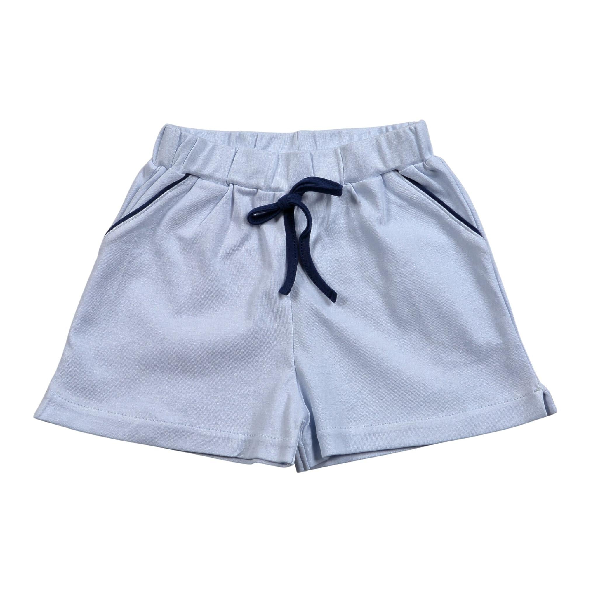 Piping Polo Short Set - Navy