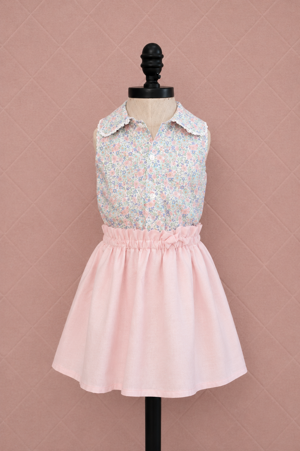 Bubble Linen Skirt Set