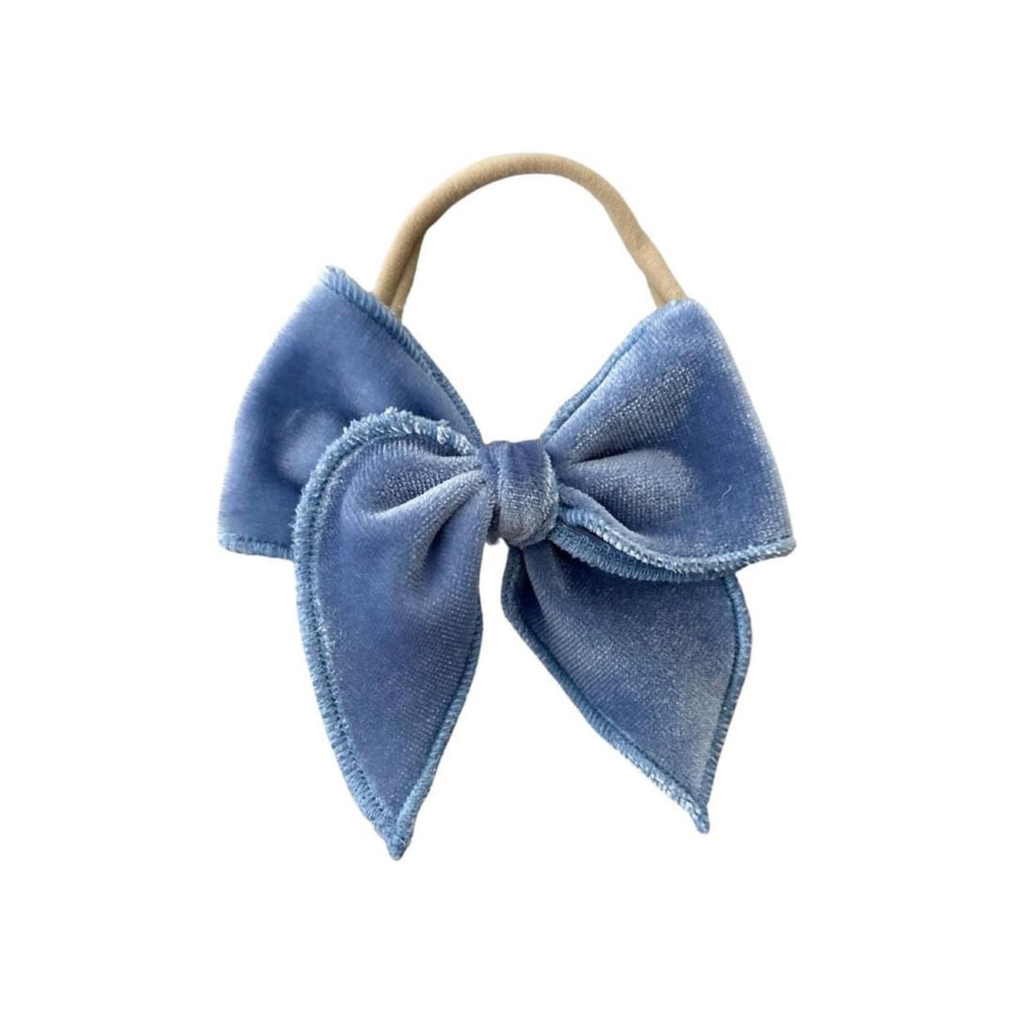 Velvet Fay Small Bow Headband- Several Colors