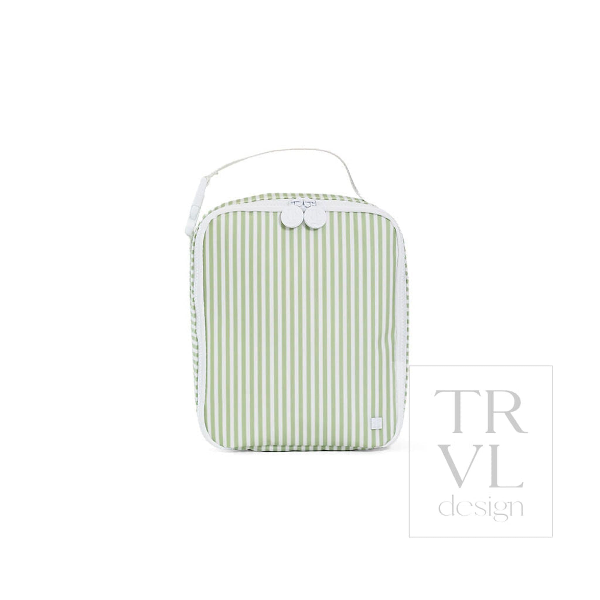 Insulated Lunch Bag - Sage Pilcro Stripes